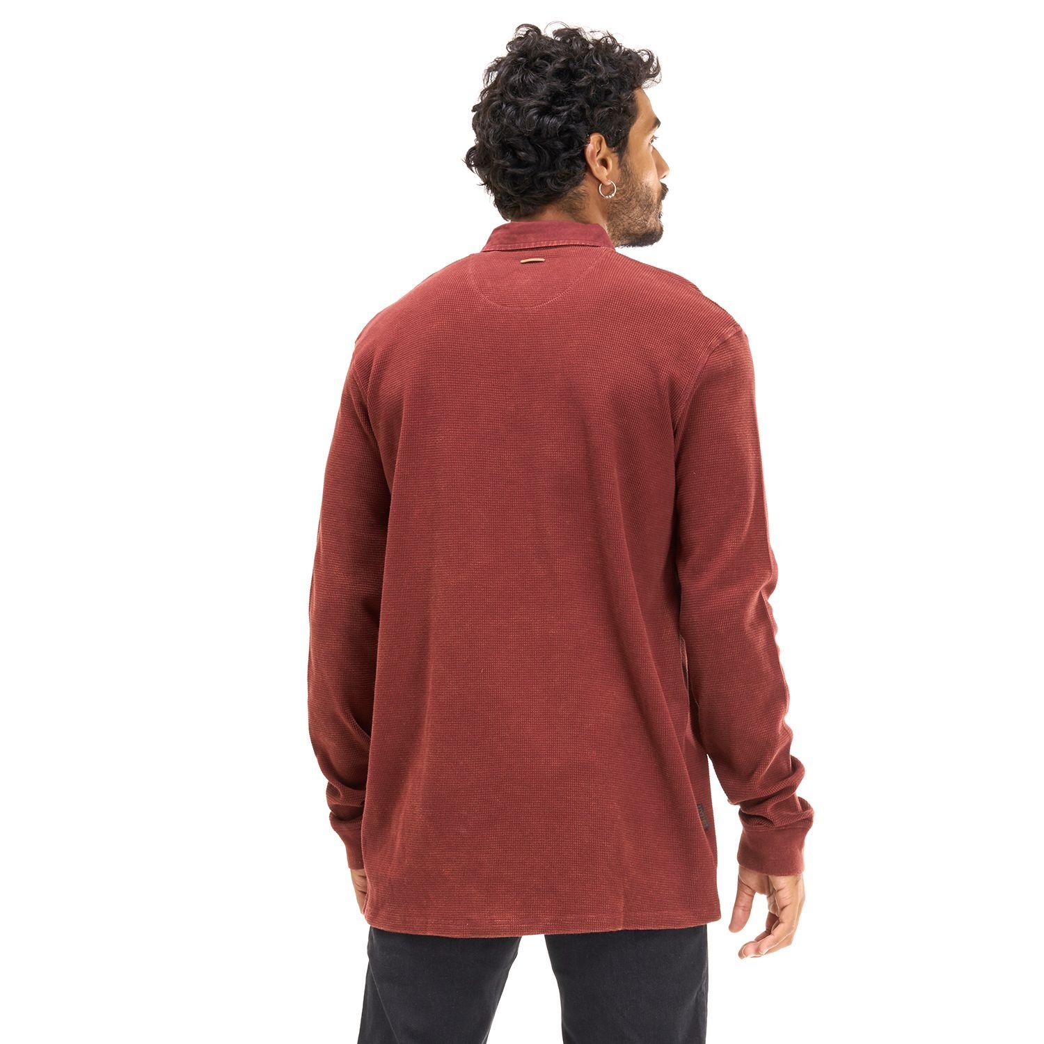 Polera Hombre Simetría Hippie Burdeo Haka Honu I20-3