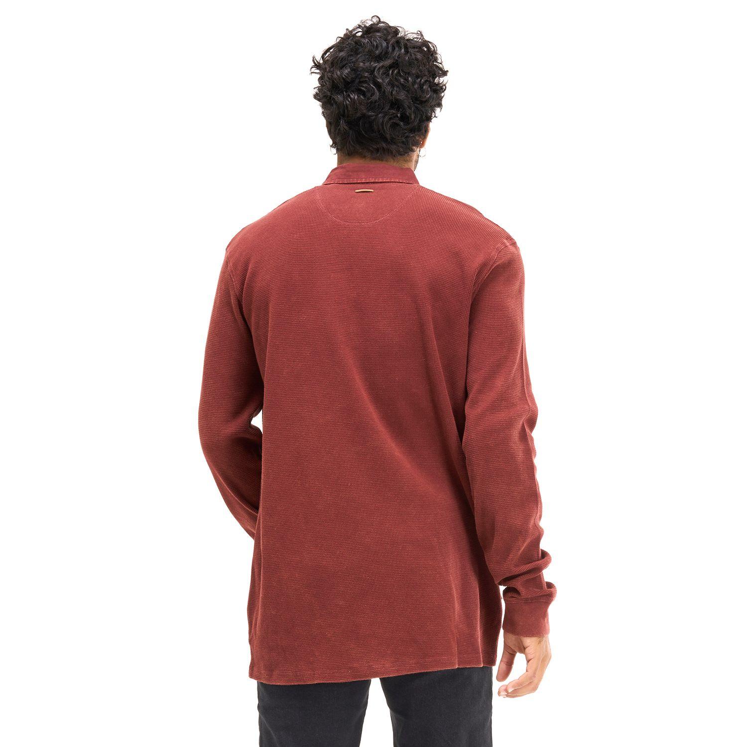 Polera Hombre Simetría Hippie Burdeo Haka Honu I20-4