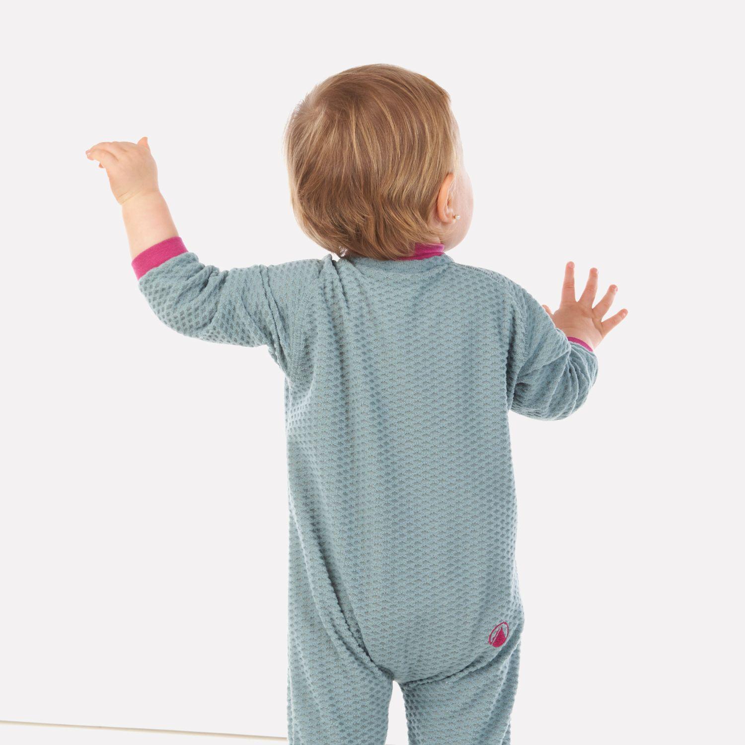 Enterito Baby Girl Saltamontes Nano-F Full Zip Onesie Jade Oscuro Lippi-2