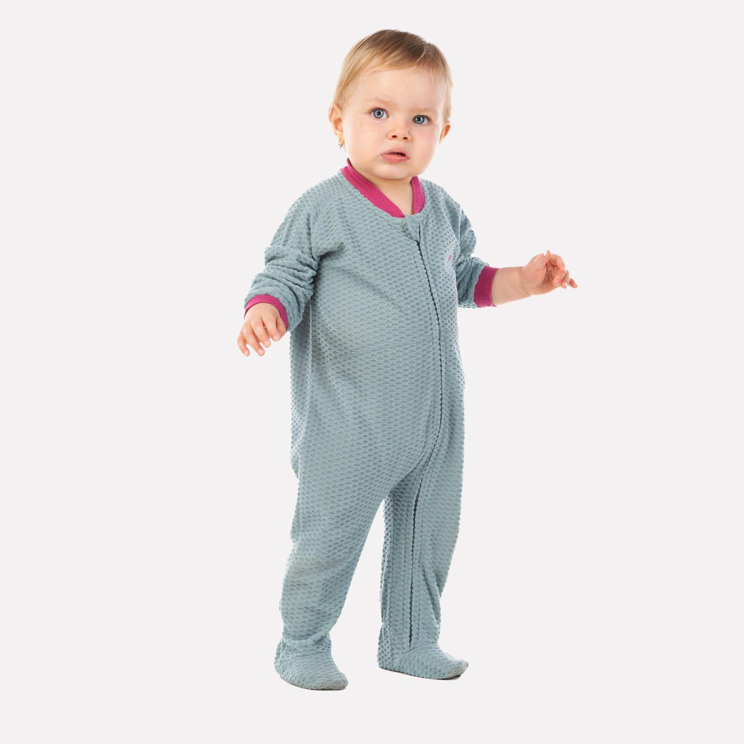 Enterito Baby Girl Saltamontes Nano-F Full Zip Onesie Jade Oscuro Lippi-4