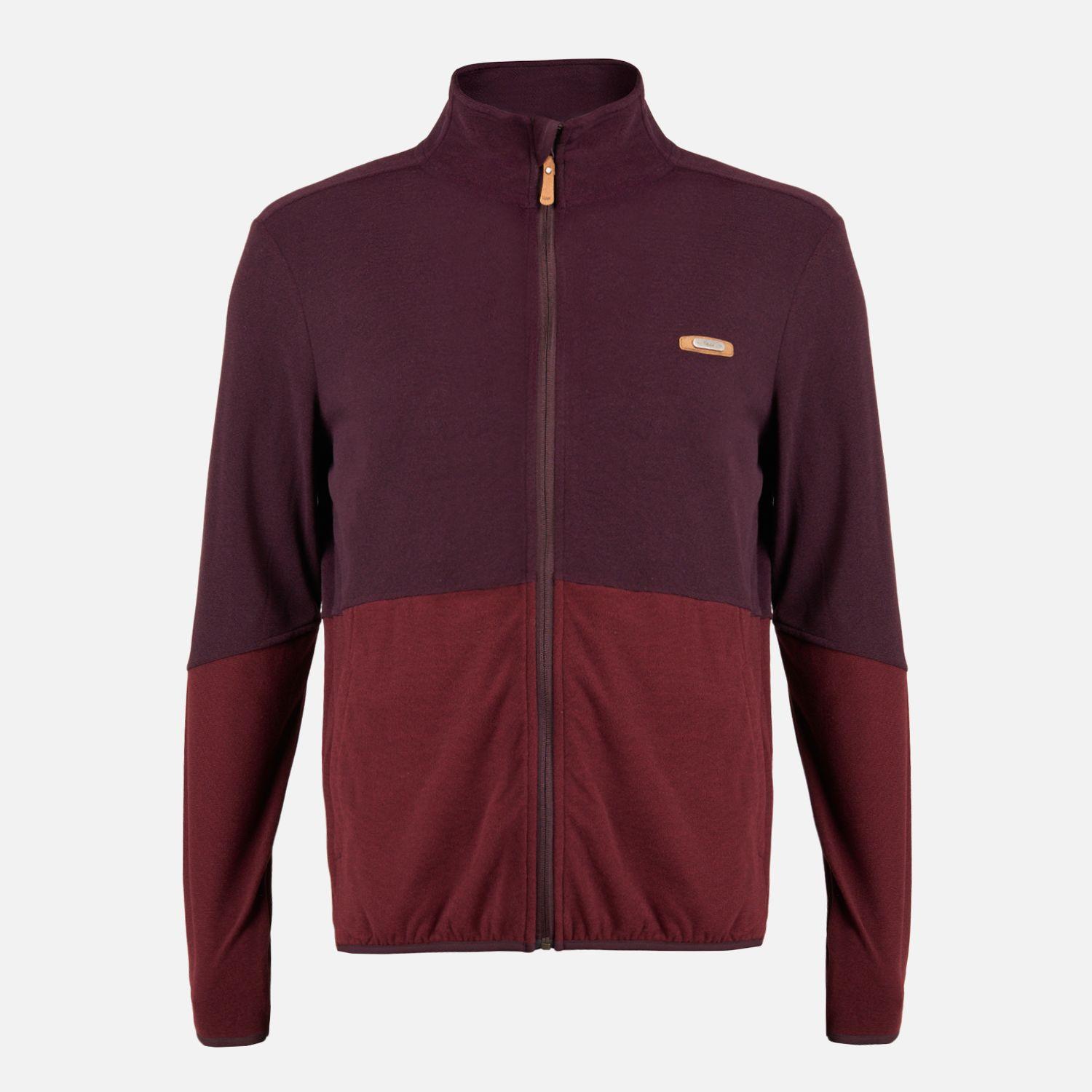 Poleron Hombre Stripes Nano-F Full Zip Vino Lippi-0