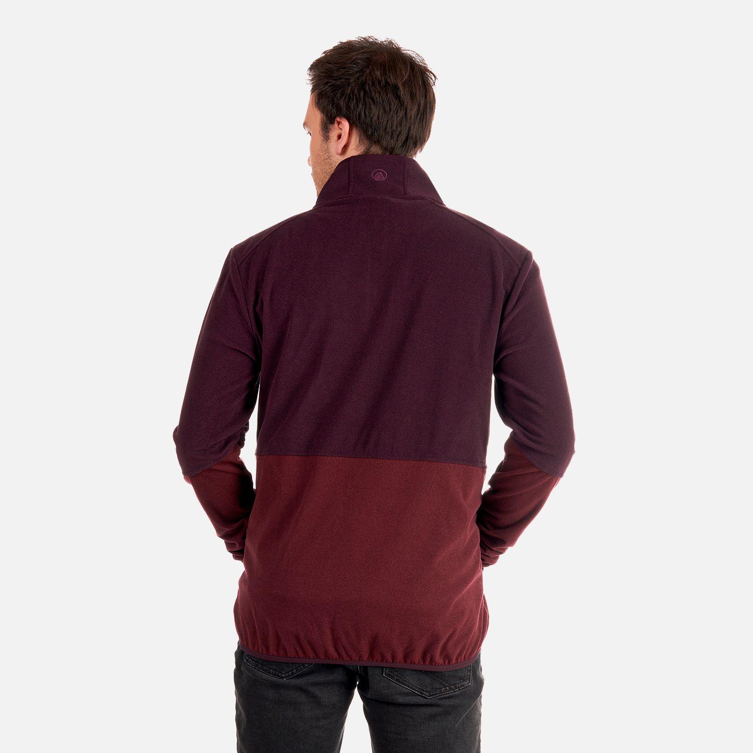 Poleron Hombre Stripes Nano-F Full Zip Vino Lippi-4