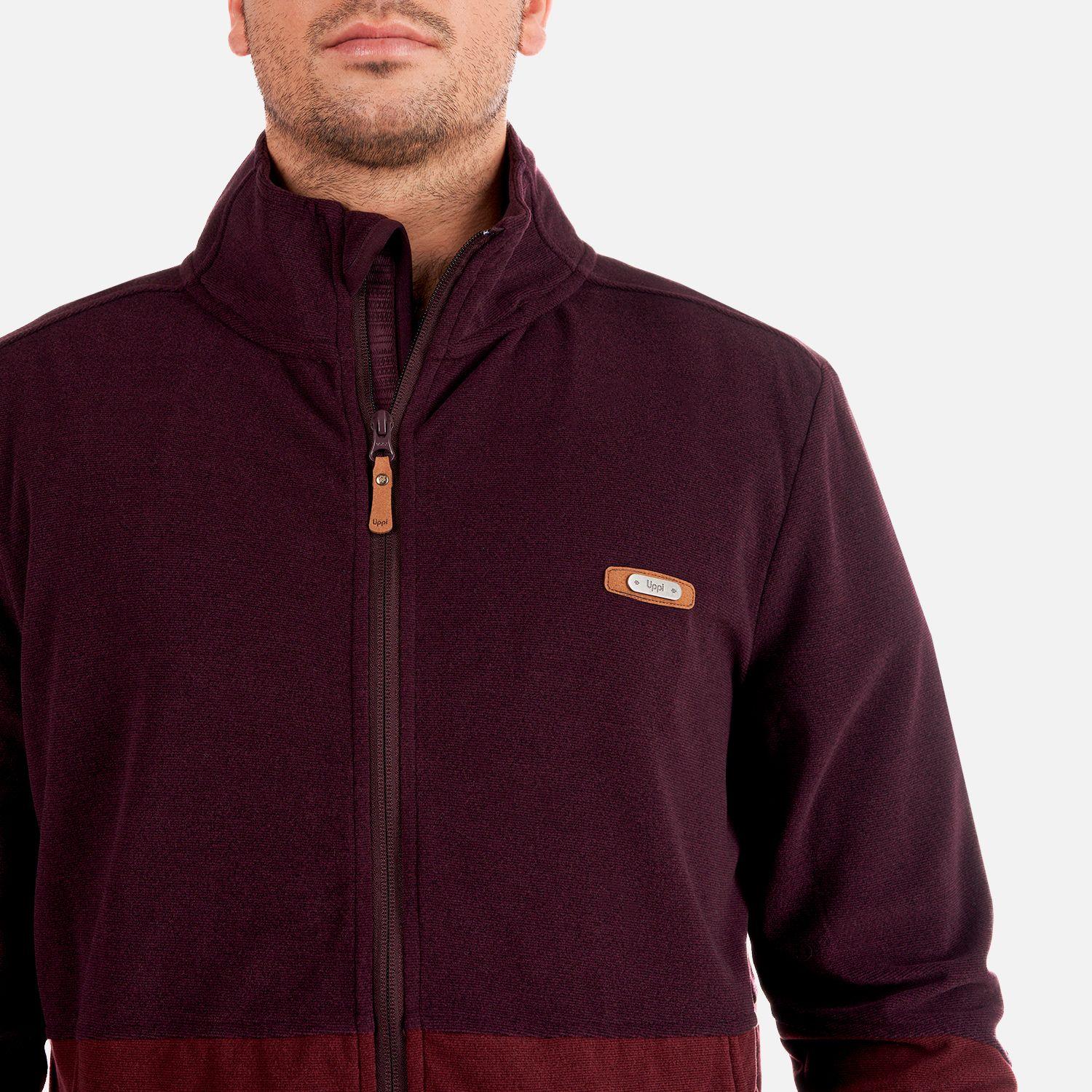 Poleron Hombre Stripes Nano-F Full Zip Vino Lippi-5