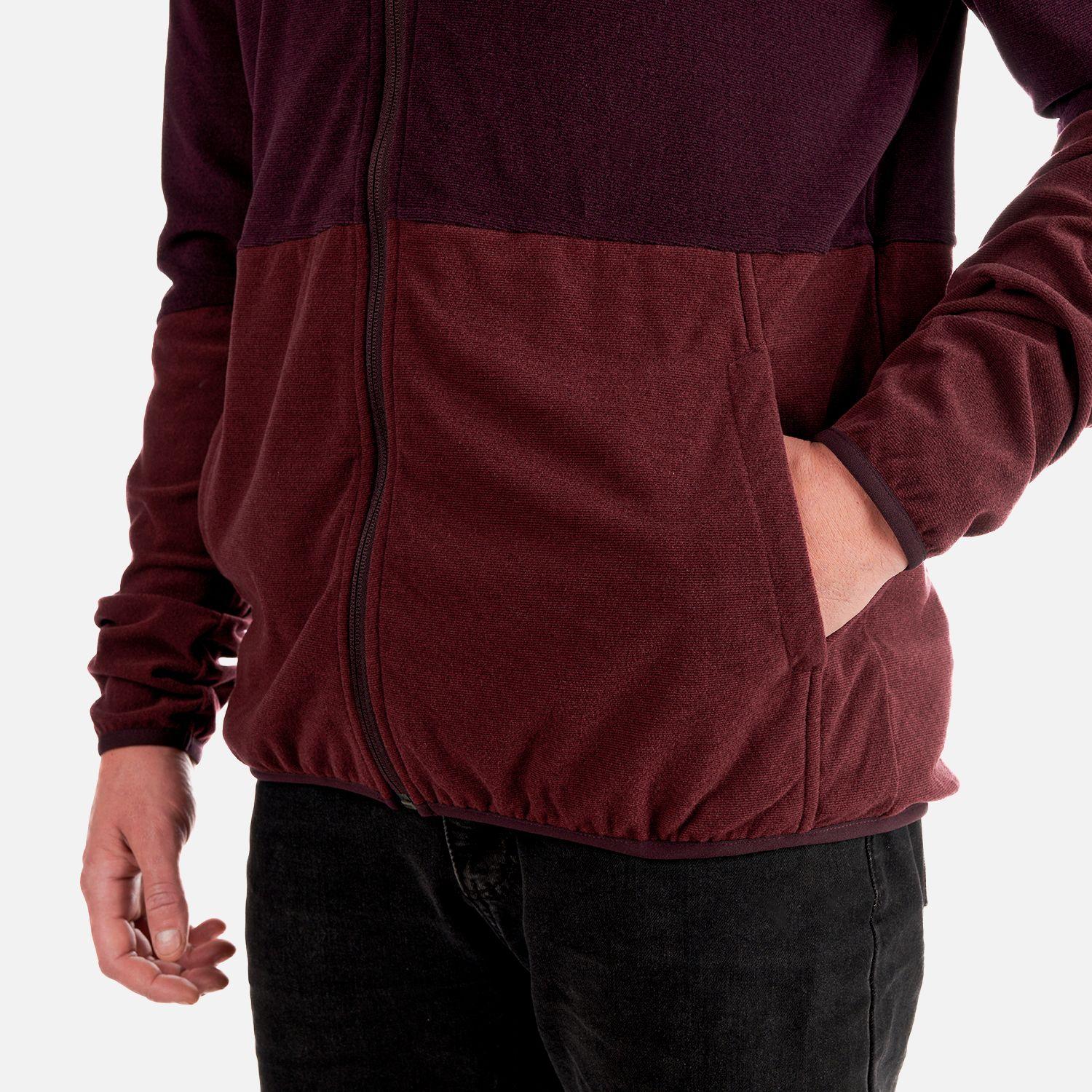 Poleron Hombre Stripes Nano-F Full Zip Vino Lippi-6