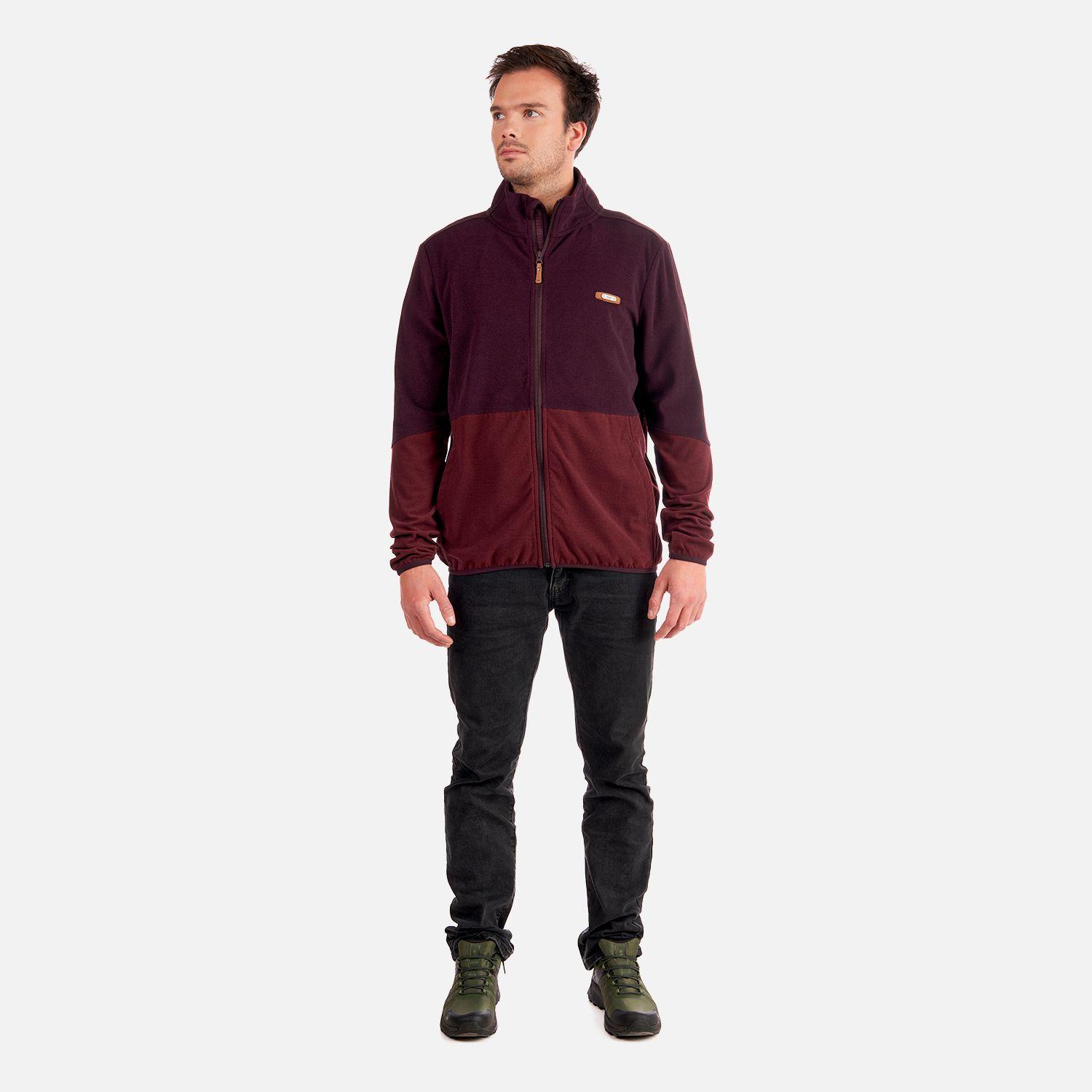 Poleron Hombre Stripes Nano-F Full Zip Vino Lippi-7