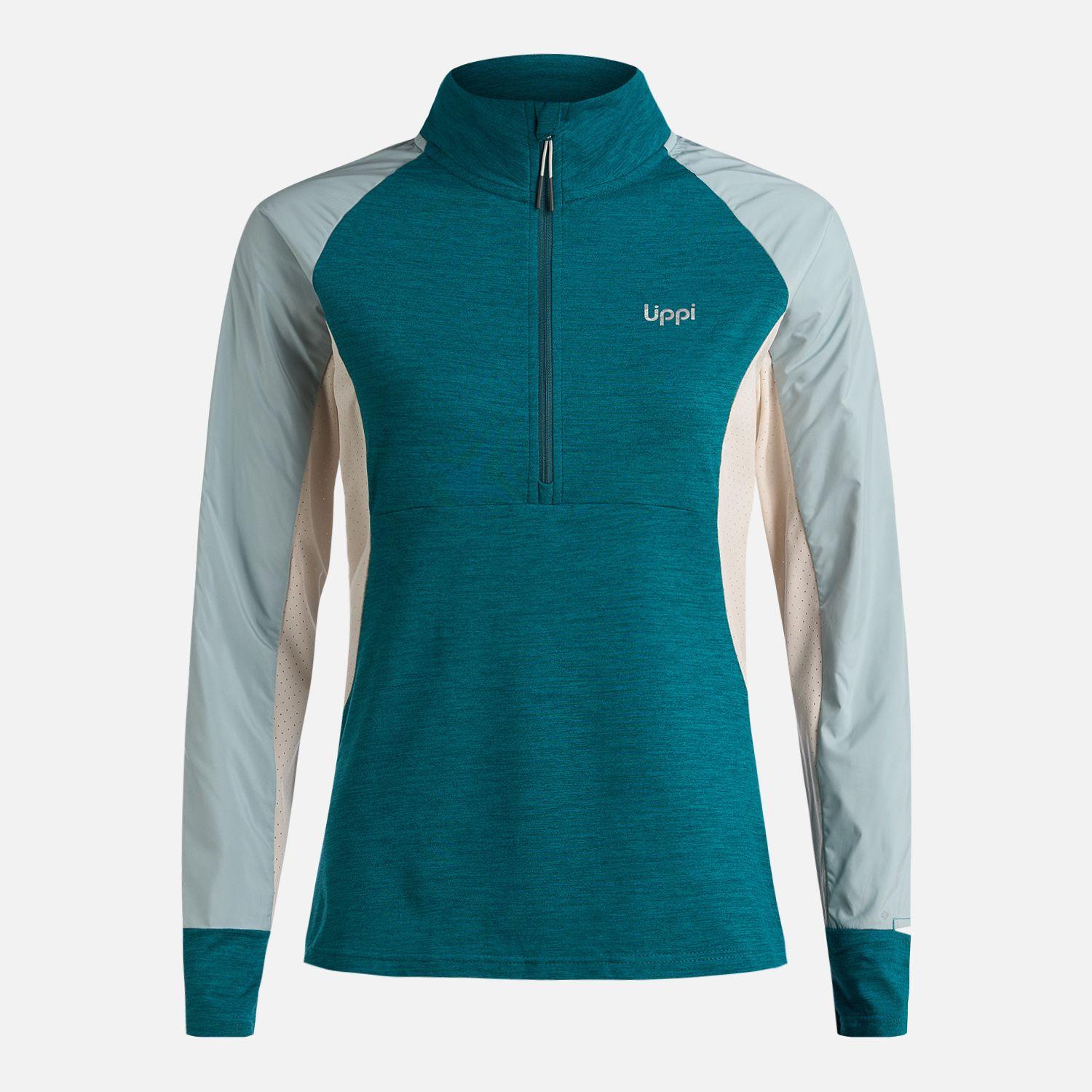 Polerón Mujer Egger 1/4 Zip Petroleo Lippi-5