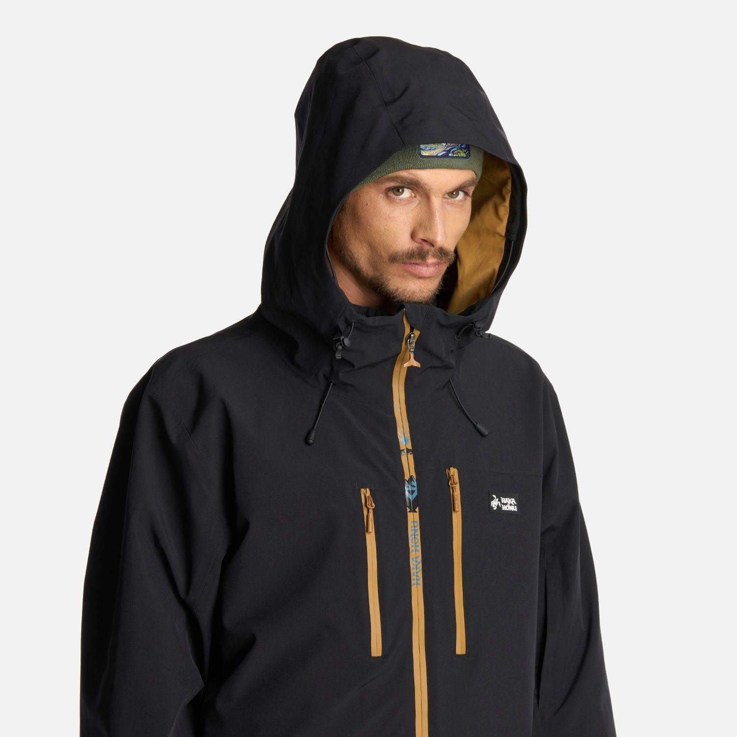 Chaqueta Hombre Viento Blanco Negro Haka Honu I25-3