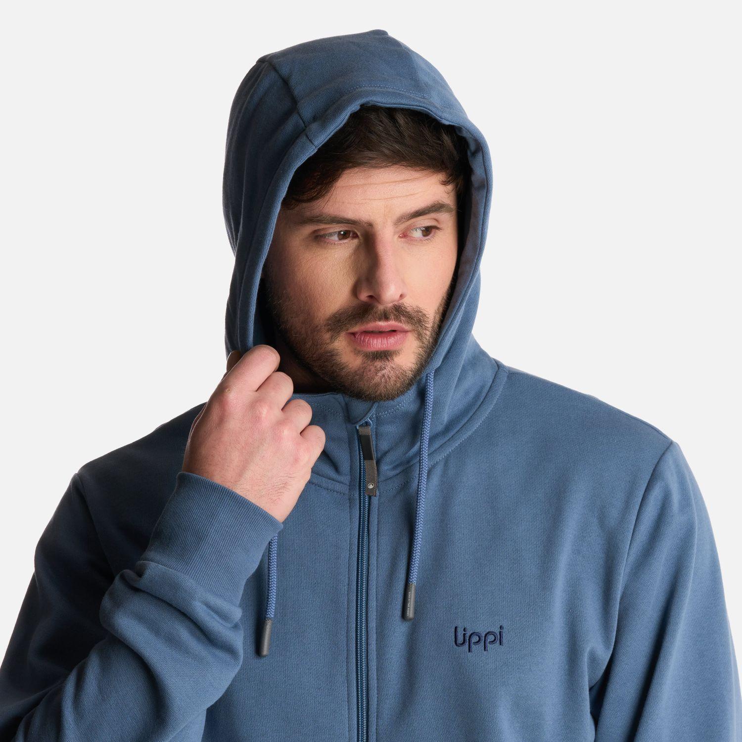 Polerón Hombre Ulmo Full Zip Hoody Sweatshirt Azul Lippi-3