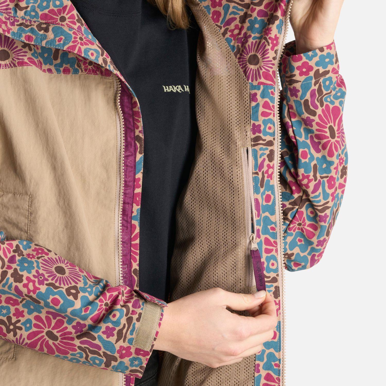 Chaqueta Mujer Hija Del Viento Print Taupe Haka Honu-6