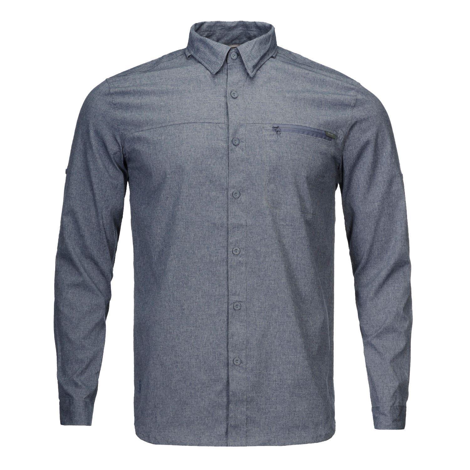 Camisa Hombre Rosselot Long Sleeve Q-Dry Shirt Gris Oscuro Lippi V23-0