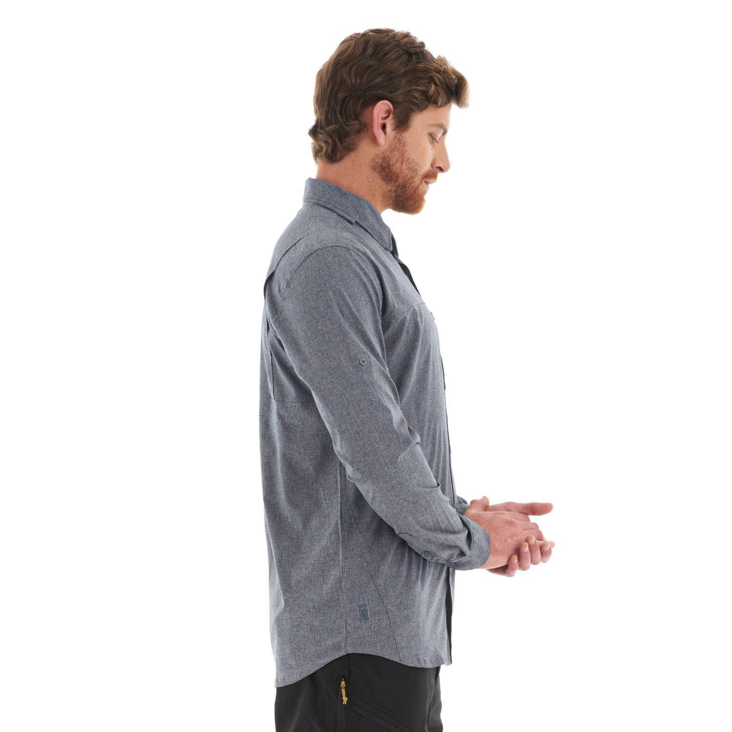 Camisa Hombre Rosselot Long Sleeve Q-Dry Shirt Gris Oscuro Lippi V23-3