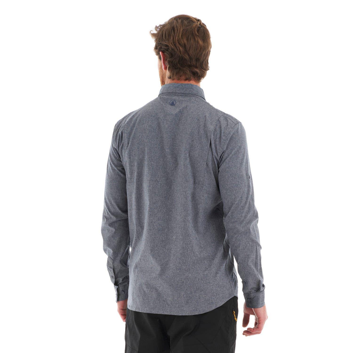 Camisa Hombre Rosselot Long Sleeve Q-Dry Shirt Gris Oscuro Lippi V23-4