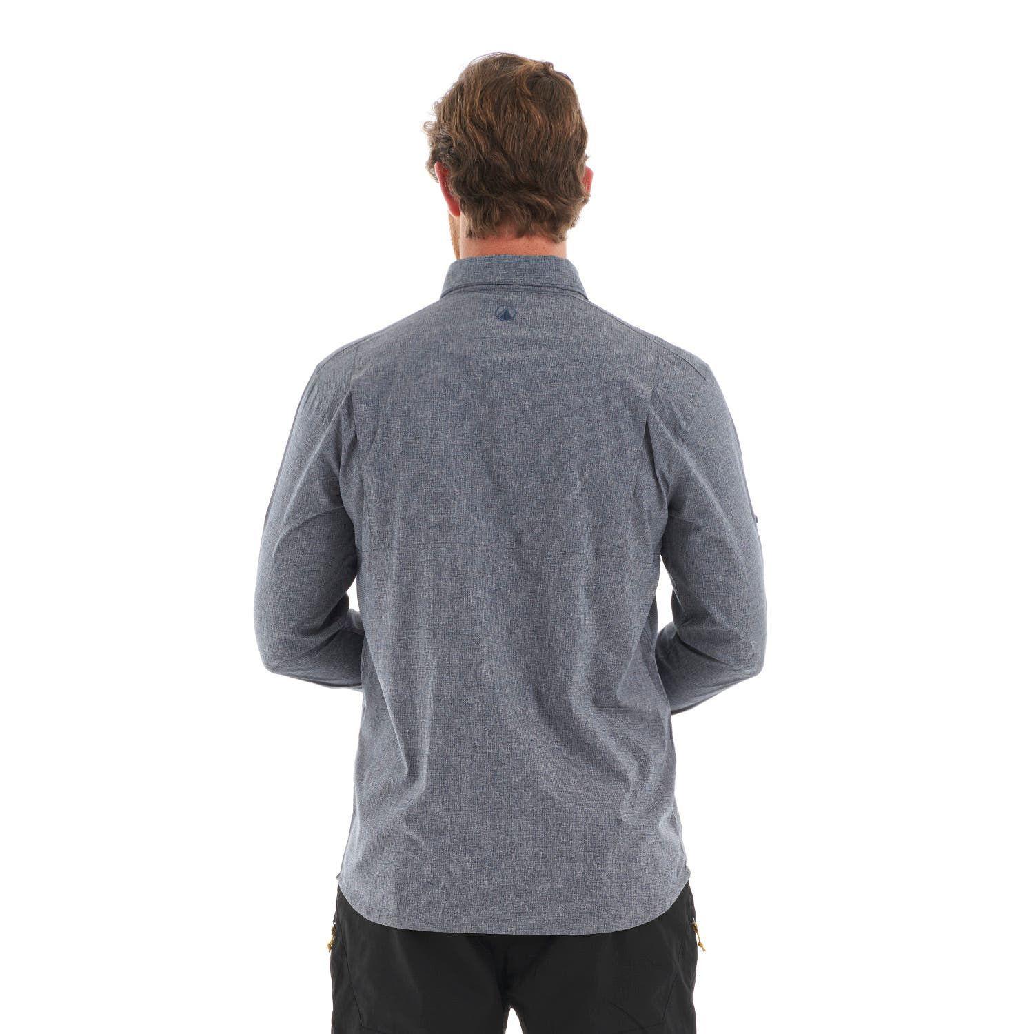 Camisa Hombre Rosselot Long Sleeve Q-Dry Shirt Gris Oscuro Lippi V23-5