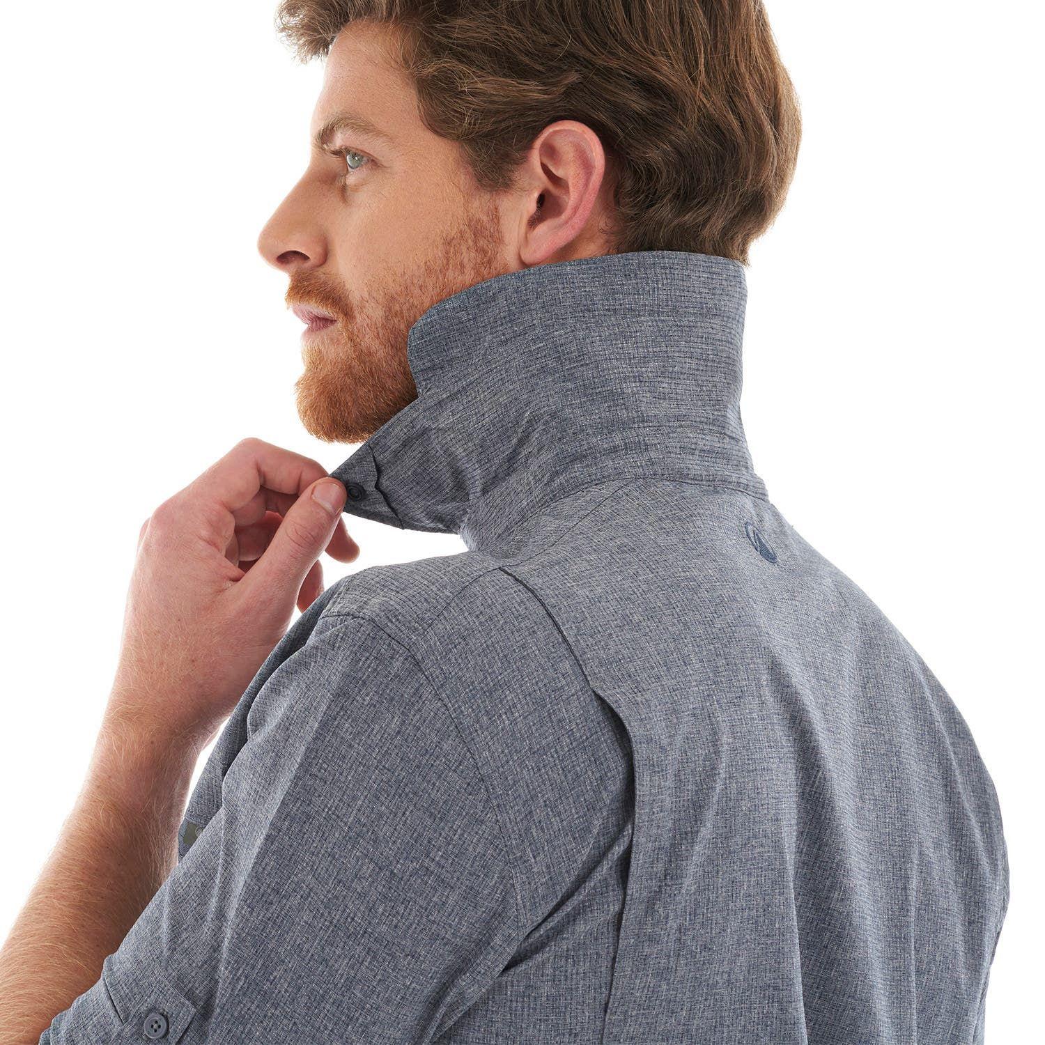 Camisa Hombre Rosselot Long Sleeve Q-Dry Shirt Gris Oscuro Lippi V23-8