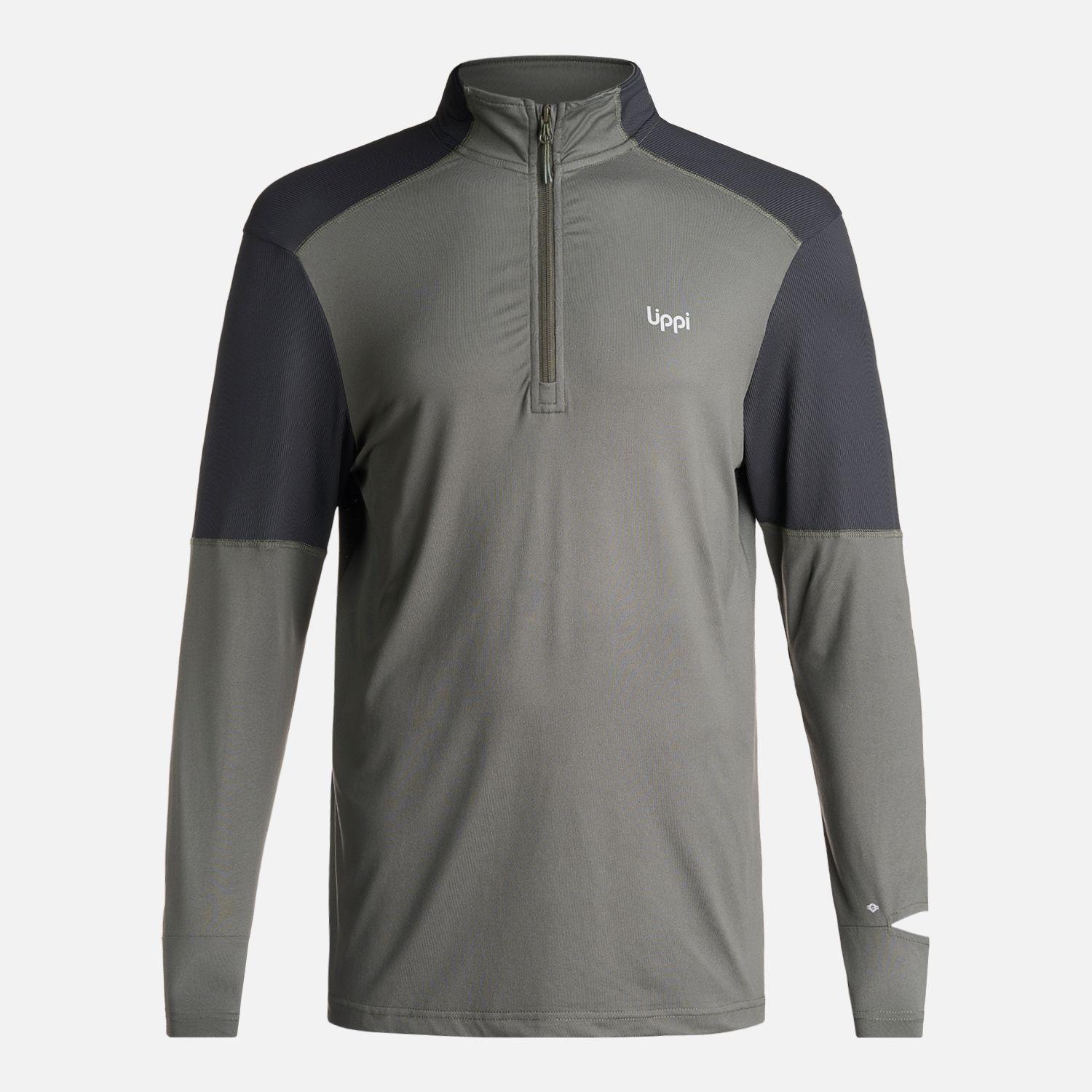Poleron Hombre Puerto Trucco 14 Zip Verde Militar Lippi-0