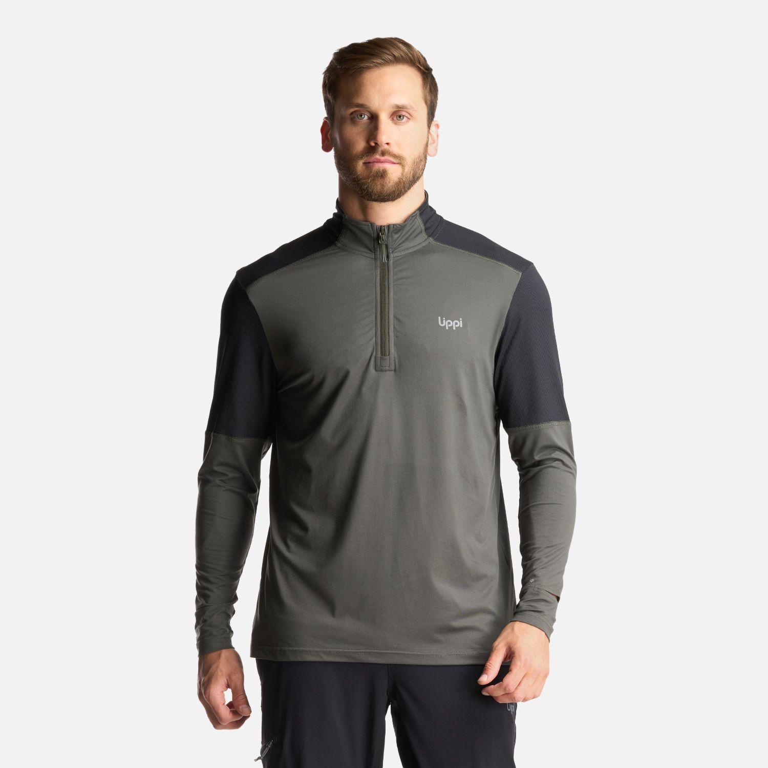 Poleron Hombre Puerto Trucco 14 Zip Verde Militar Lippi-1
