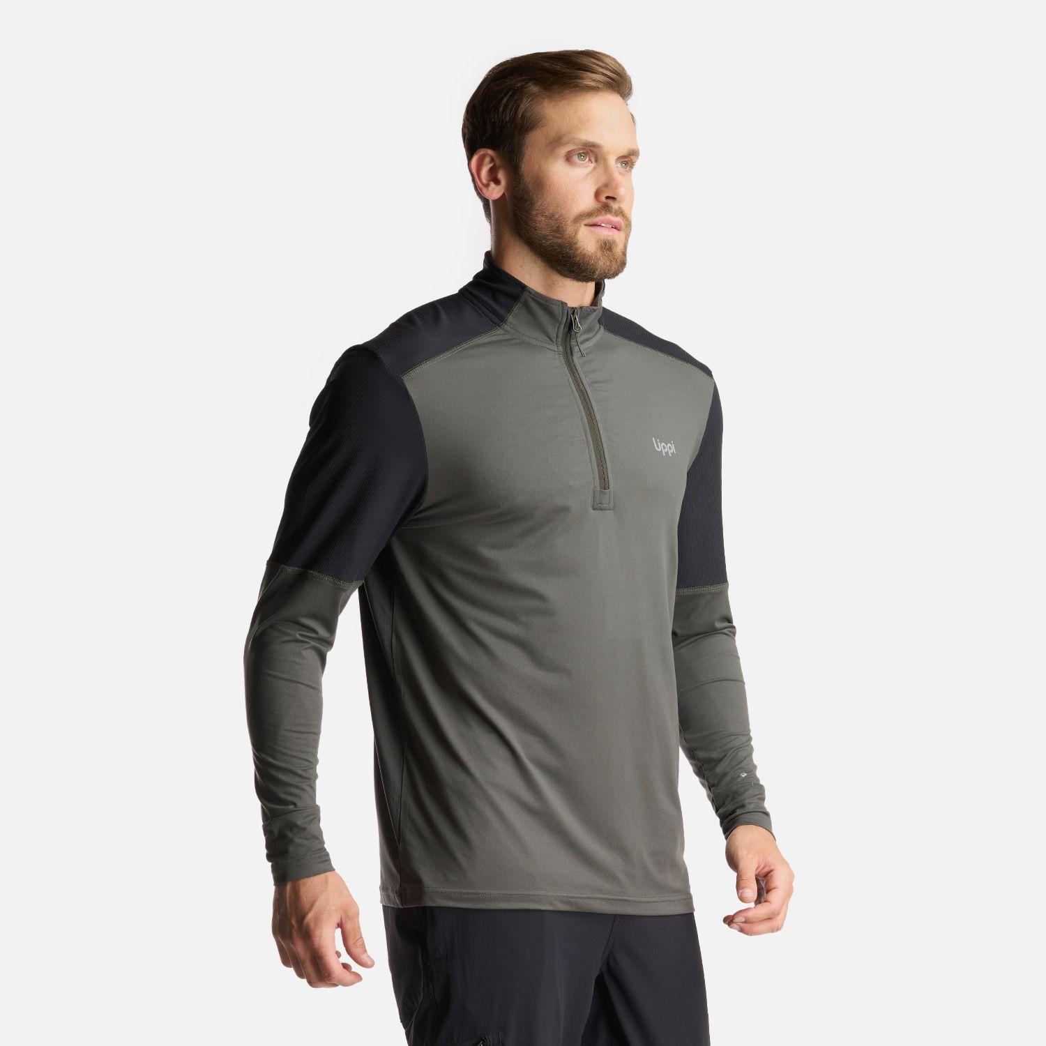 Poleron Hombre Puerto Trucco 14 Zip Verde Militar Lippi-2