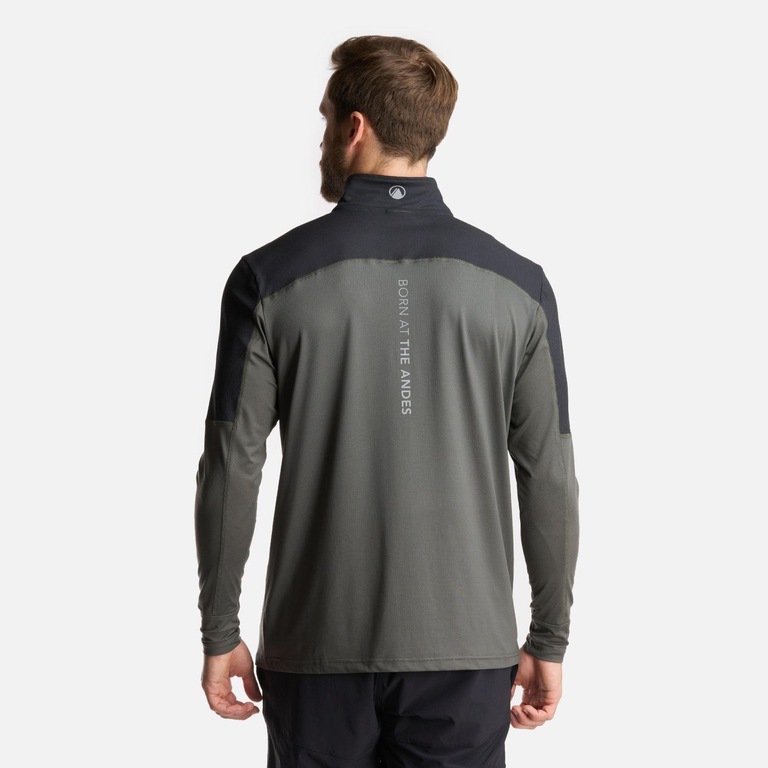Poleron Hombre Puerto Trucco 14 Zip Verde Militar Lippi-4