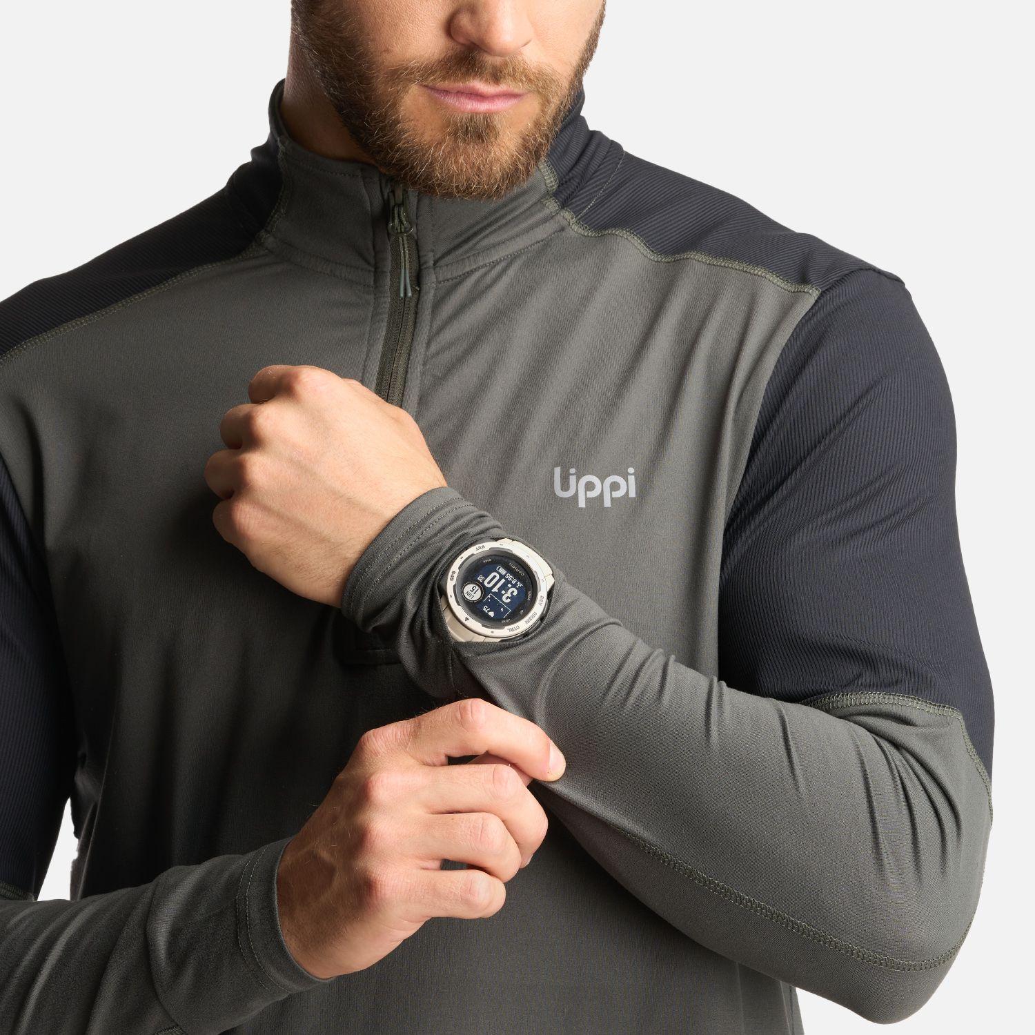 Poleron Hombre Puerto Trucco 14 Zip Verde Militar Lippi-5