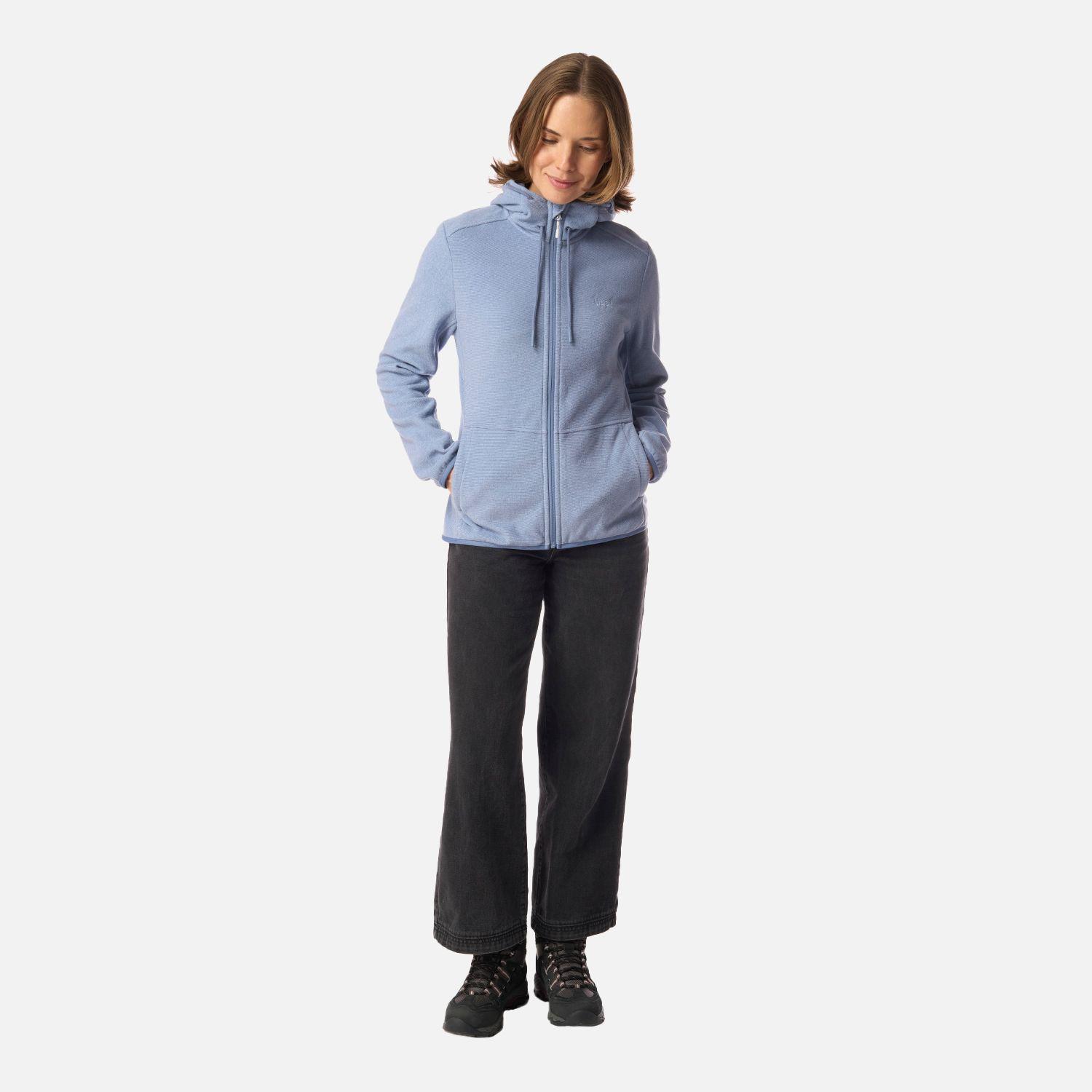 Polar Mujer Stripes Nano-F Full Zip Hoody Azul Piedra Lippi-5