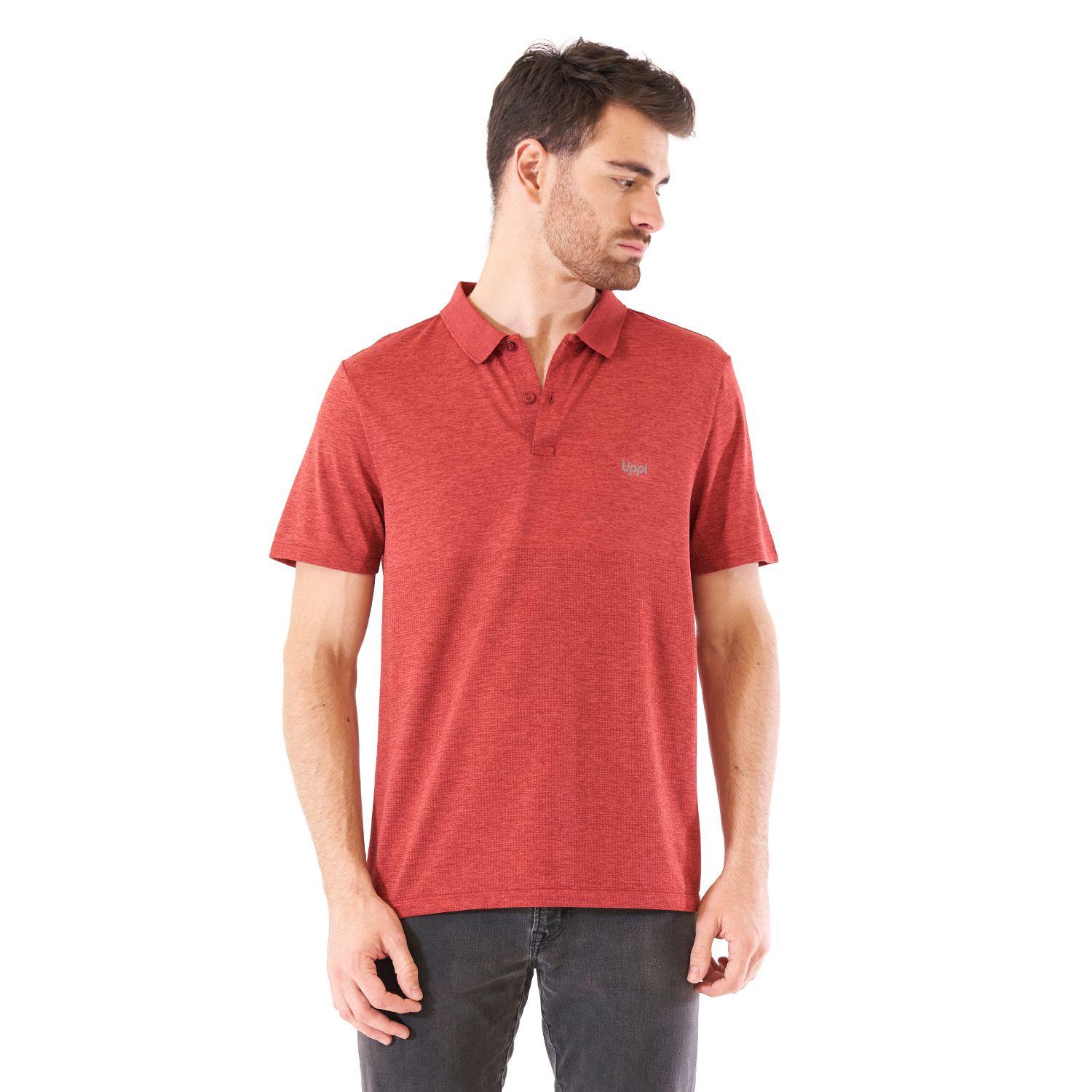 Polera Hombre B-Classic Seamless Polo Rojo Lippi-1