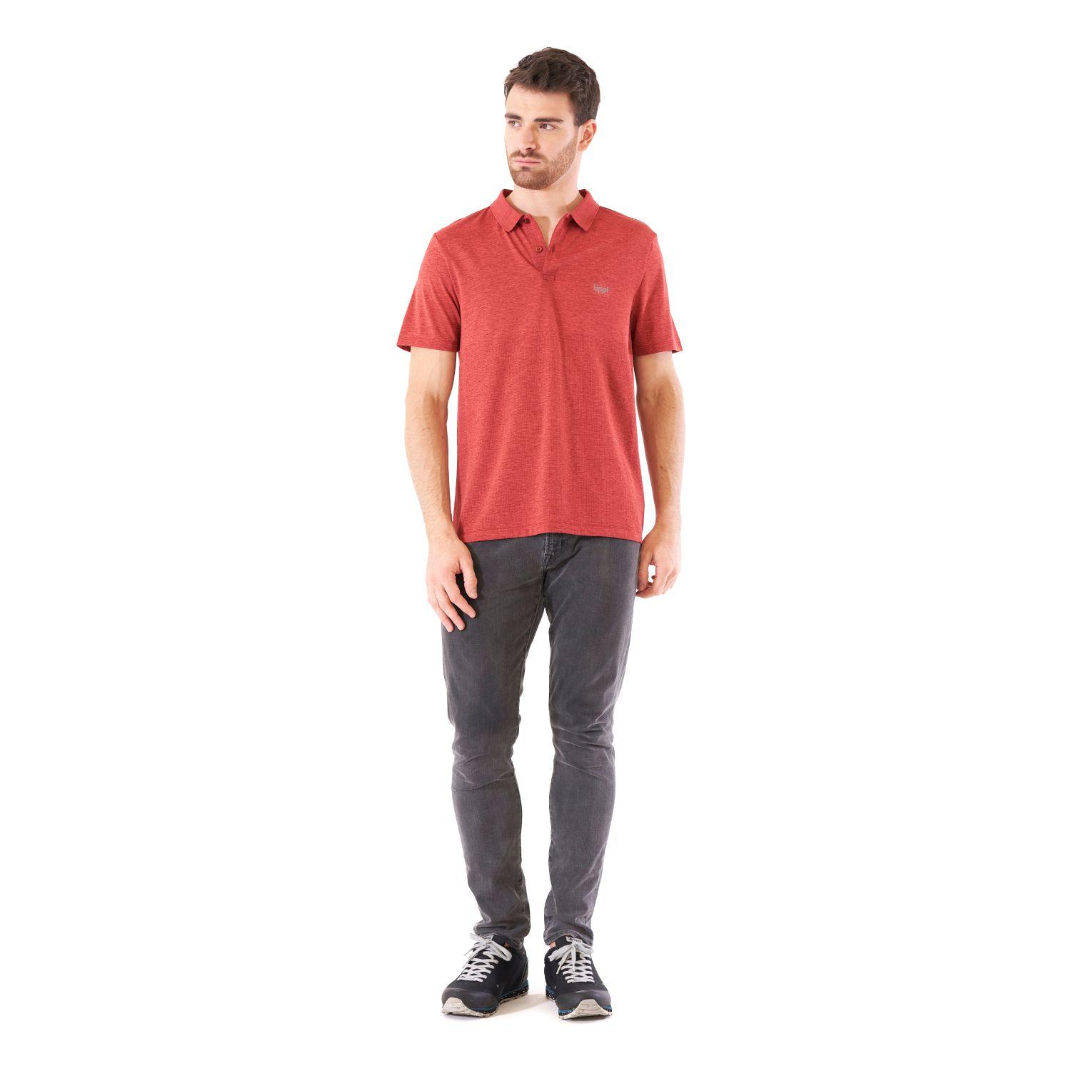 Polera Hombre B-Classic Seamless Polo Rojo Lippi-7