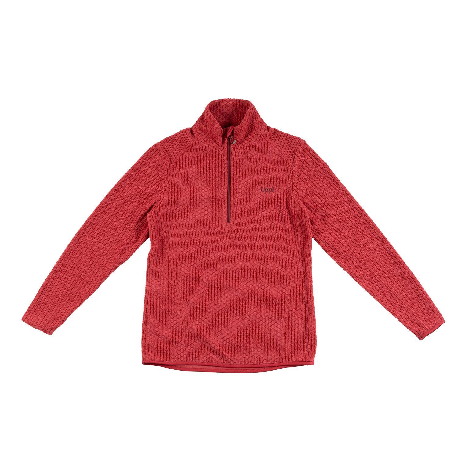 Poleron Teen Girl Mild Nano-F 1/4 Zip Rosa Oscuro Lippi-0