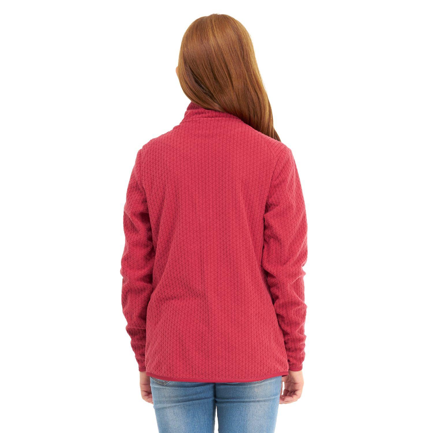 Poleron Teen Girl Mild Nano-F 1/4 Zip Rosa Oscuro Lippi-3