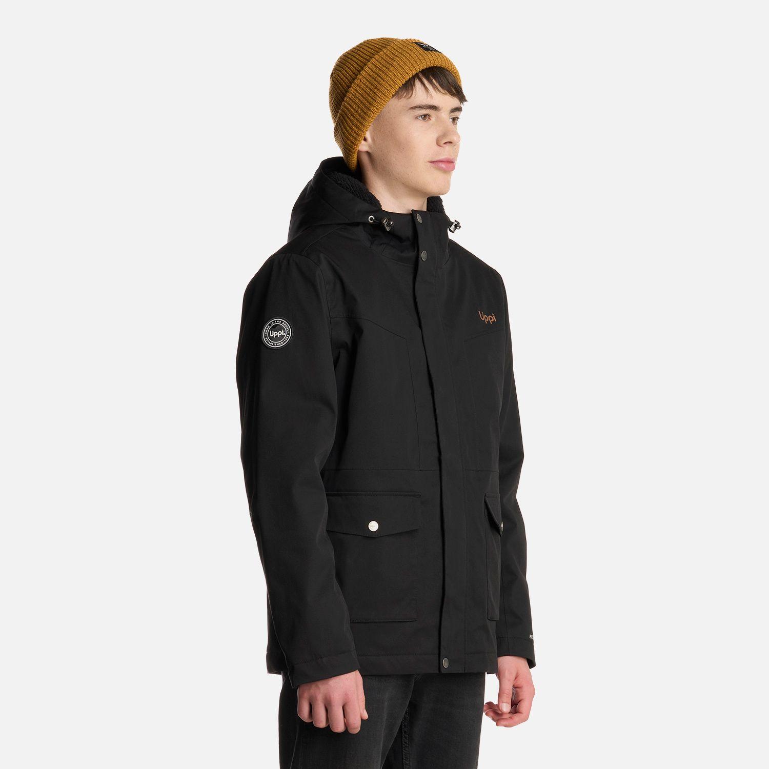 Chaqueta Teen Boy Roble B-Dry Hoody Jacket Negro Lippi I25-1