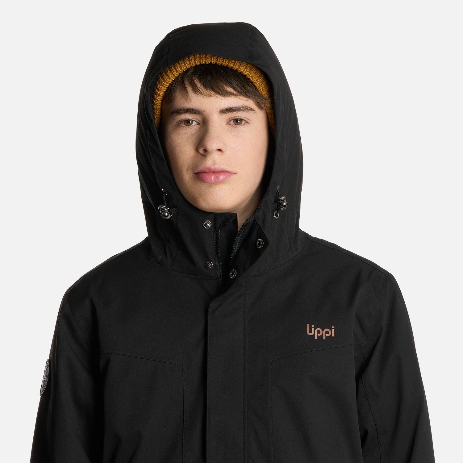 Chaqueta Teen Boy Roble B-Dry Hoody Jacket Negro Lippi I25-3