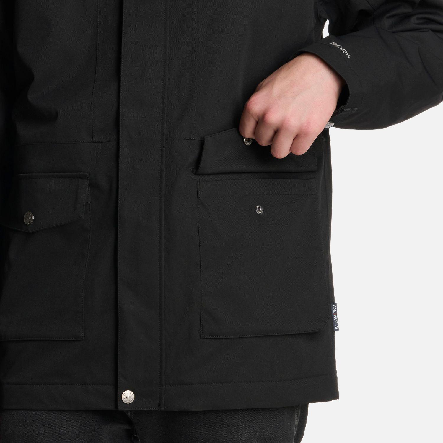 Chaqueta Teen Boy Roble B-Dry Hoody Jacket Negro Lippi I25-4