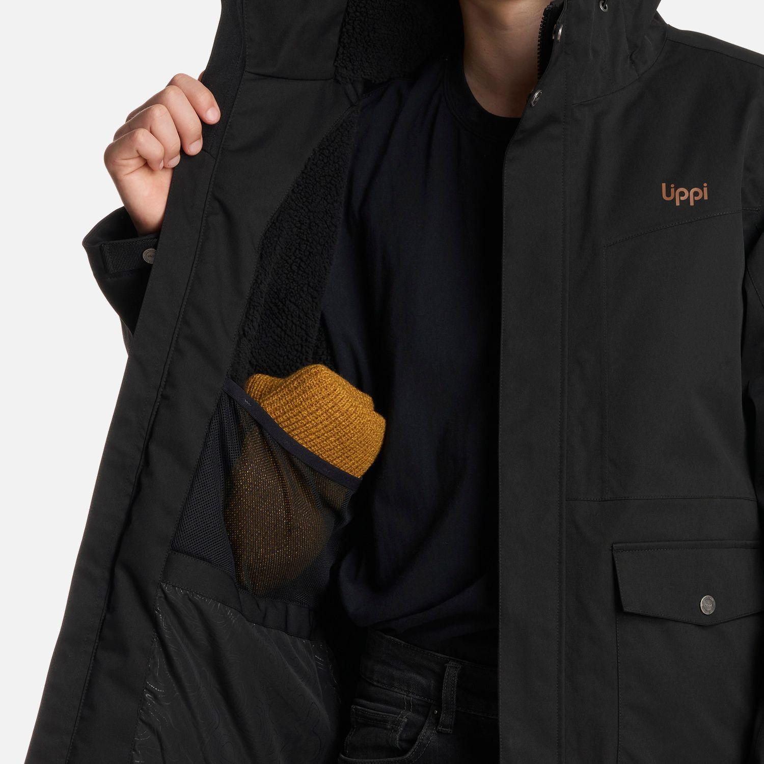 Chaqueta Teen Boy Roble B-Dry Hoody Jacket Negro Lippi I25-5