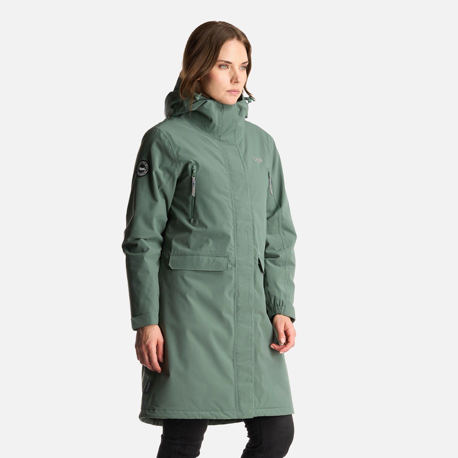 Chaqueta Mujer Mountains Live B-Dry Long Jacket Verde Musgo Lippi-2