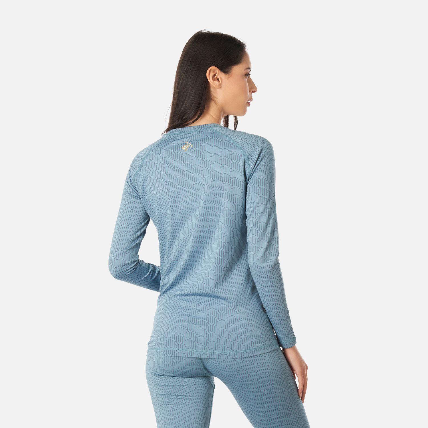 Primera Capa Mujer Huemul Top Print Celeste Haka Honu I22-2