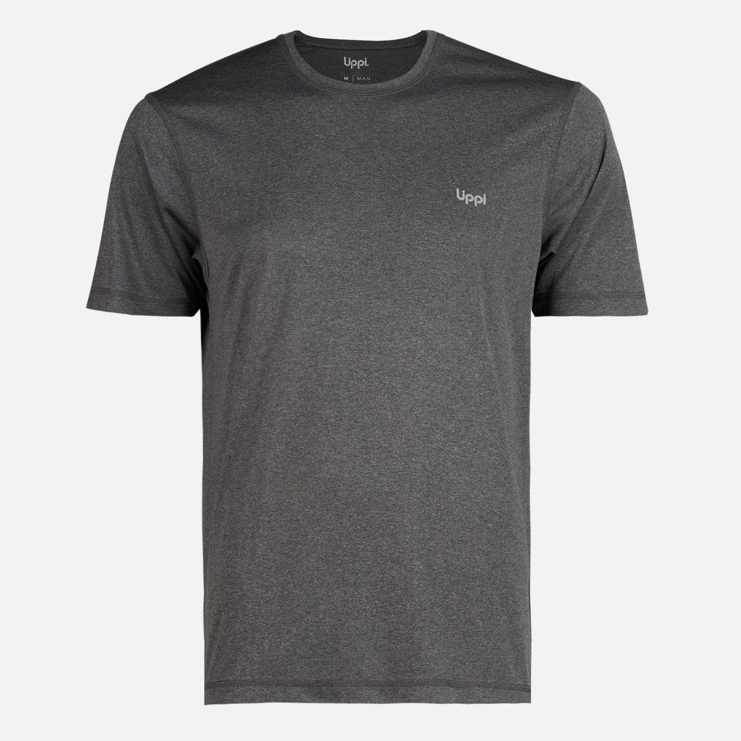 Polera Hombre Core Q-Dry T-Shirt Melange Grafito Lippi I23-0