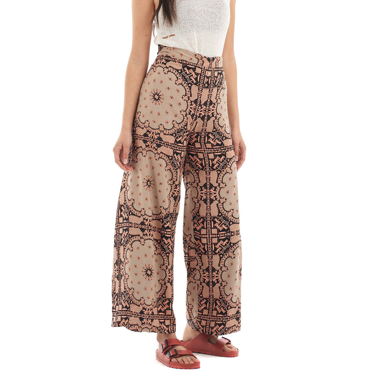 Pantalon Mujer Mar y Posa Print negro Haka Honu V22-2