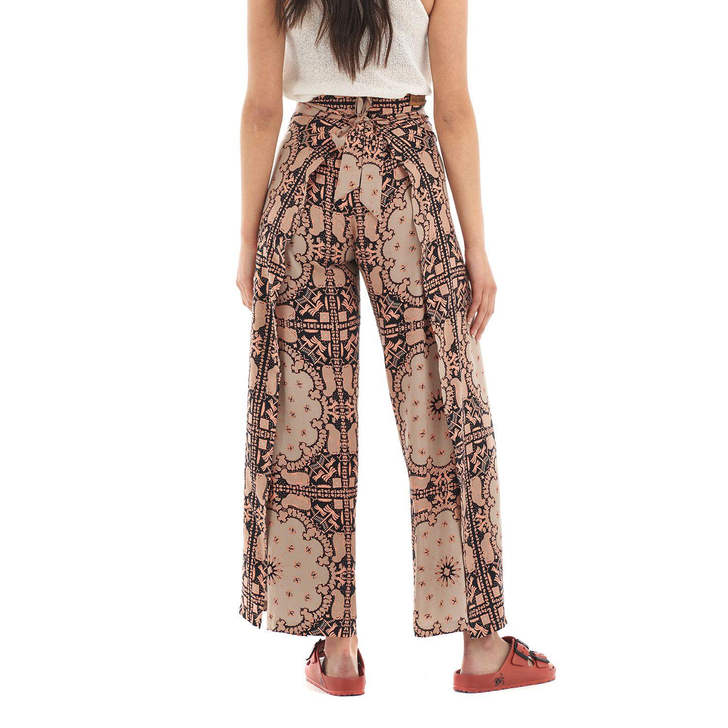 Pantalon Mujer Mar y Posa Print negro Haka Honu V22-5