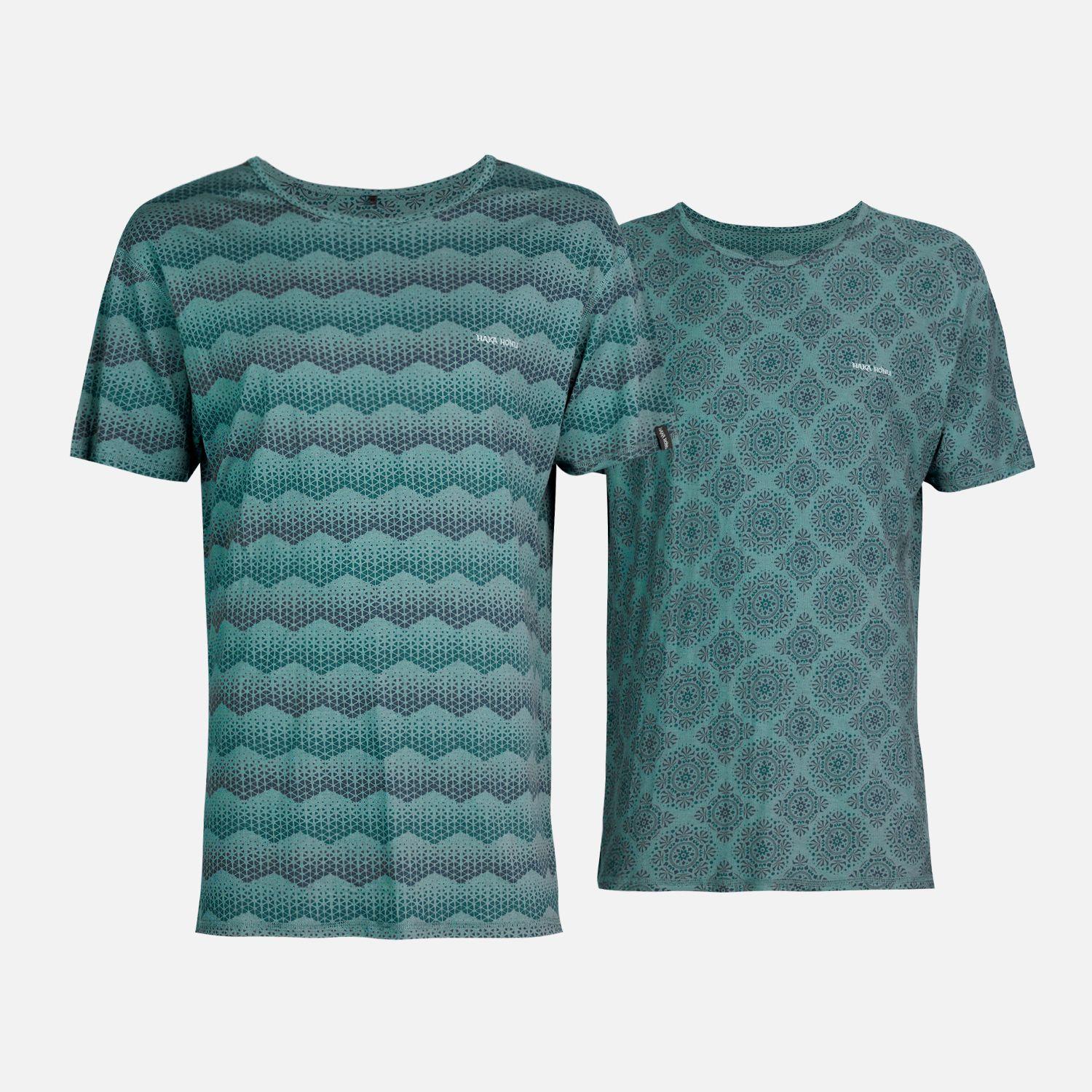 Polera Hombre Bi-Curioso Print Jade Haka Honu-0