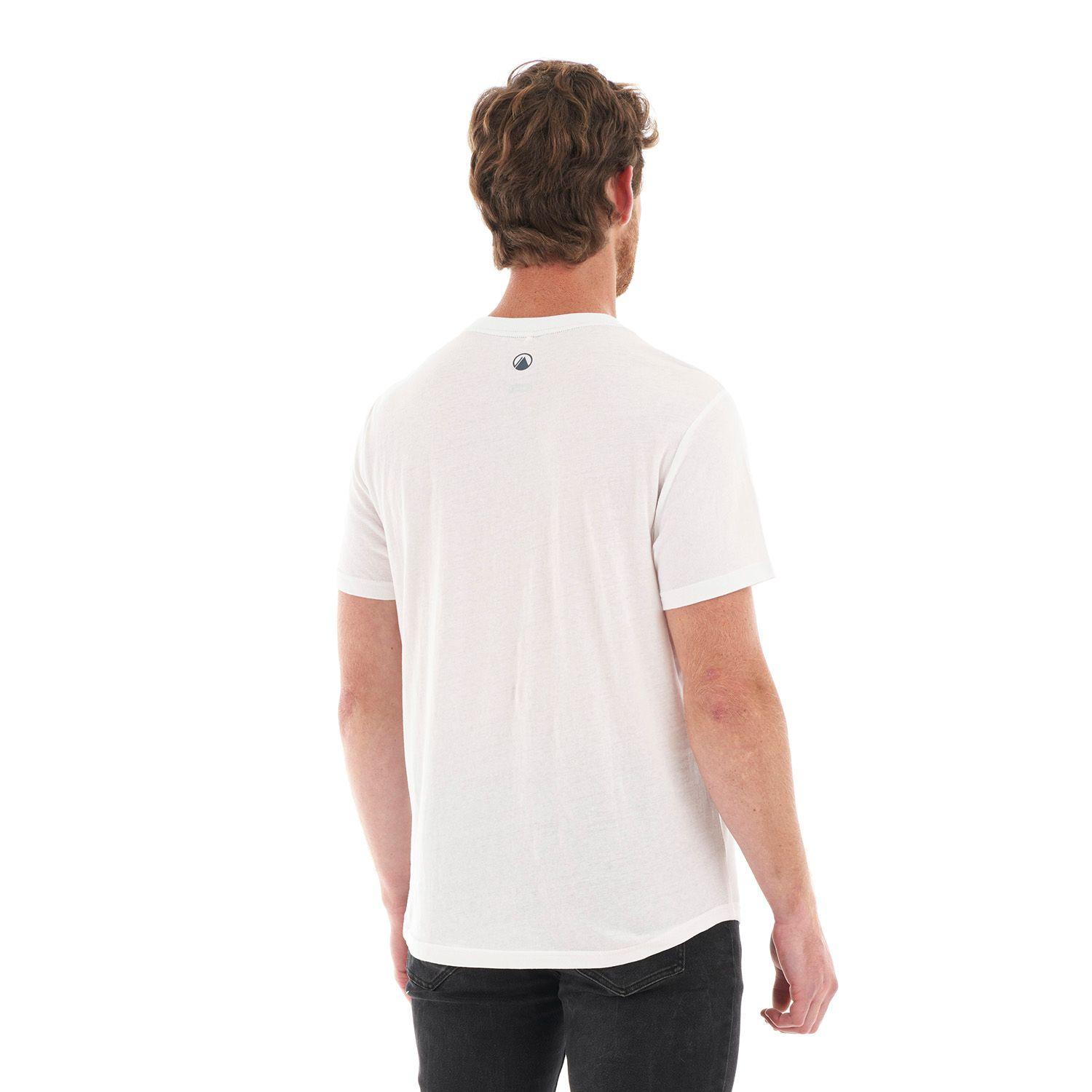 Polera Hombre Logo Lippi UV-Stop T-Shirt Blanco azul Lippi V22-4