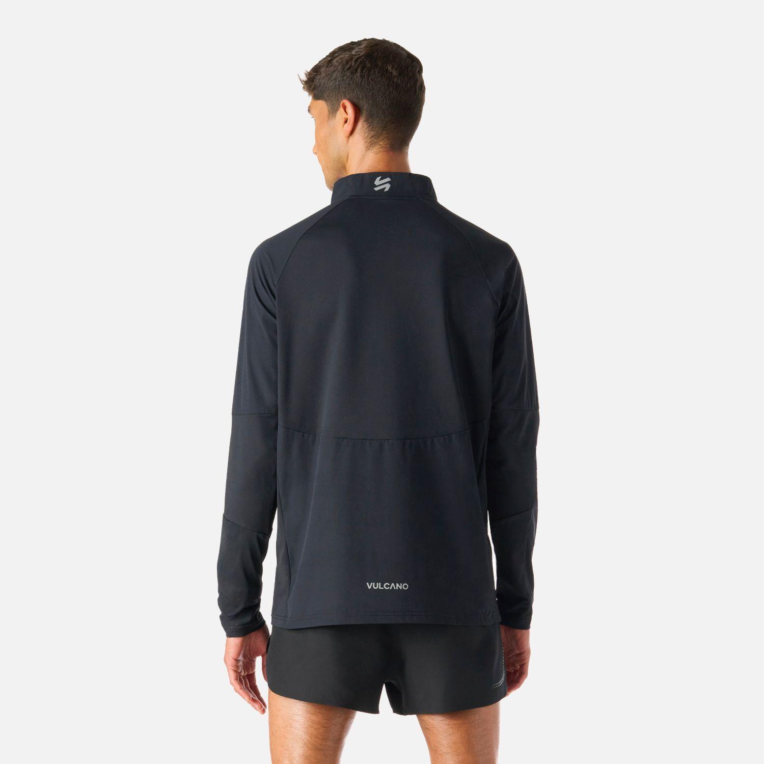 Polerón Hombre Built To Move Pro 1/4 Zip Negro Vulcano-3