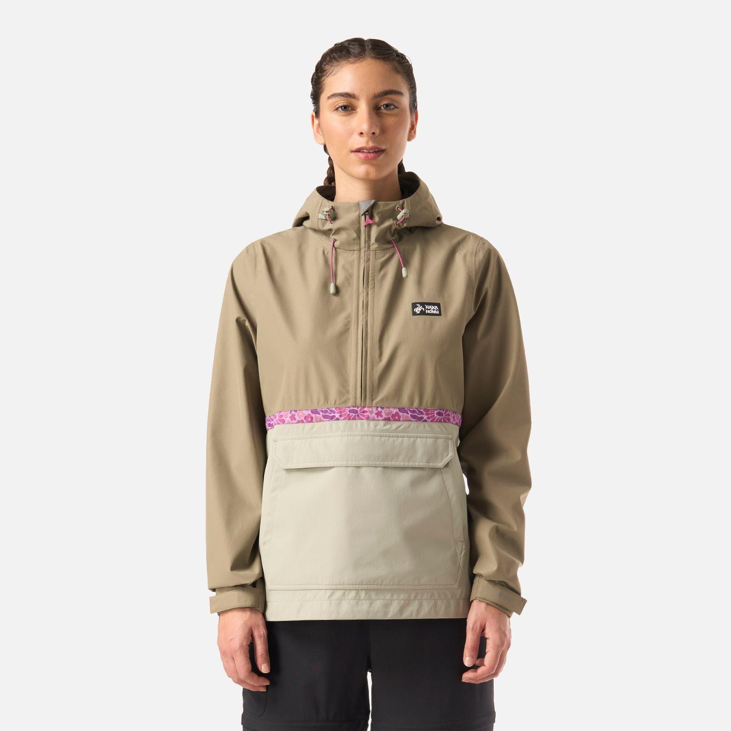 Chaqueta Mujer Viento Norte 14 Zip Verde Oliva Haka Honu V26-0