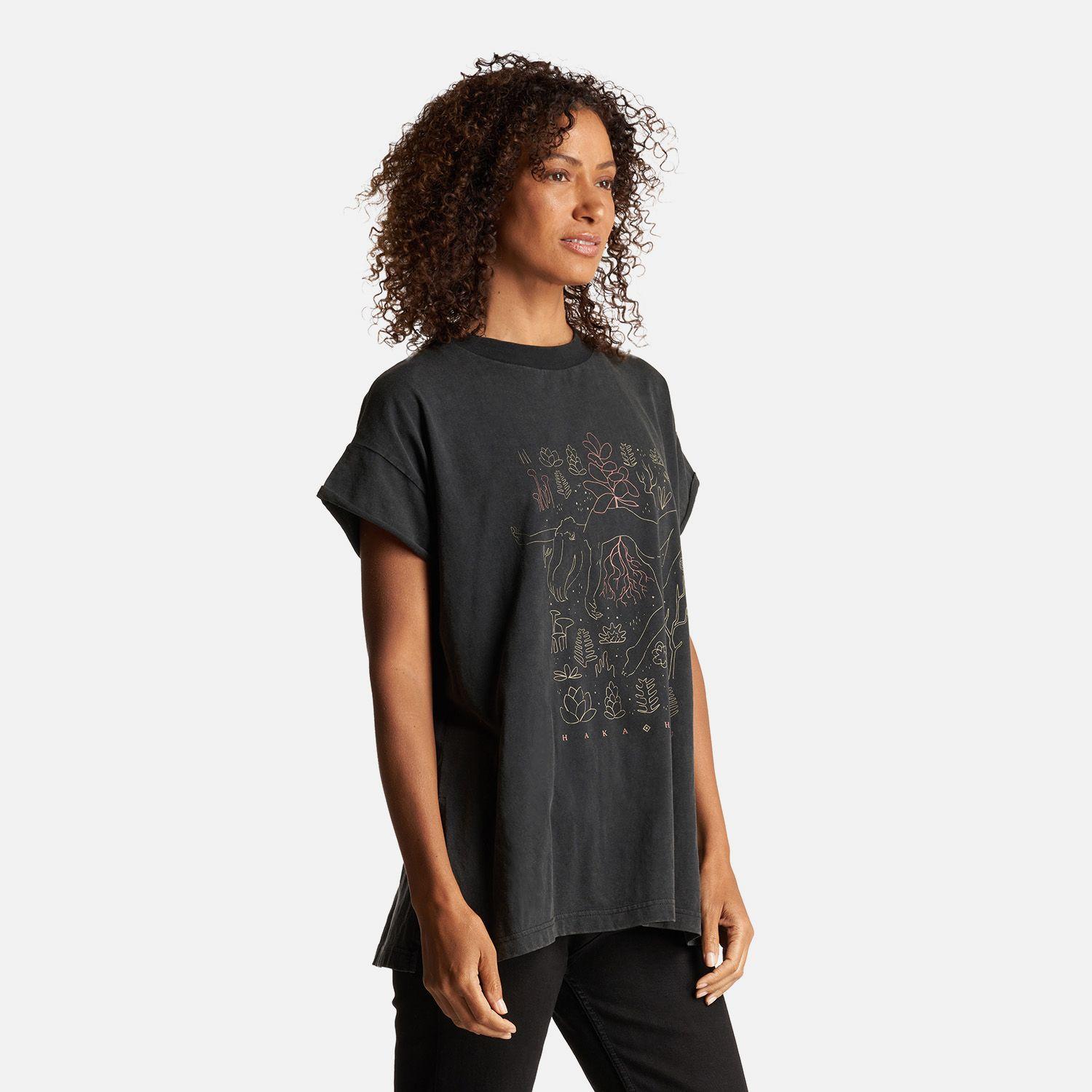 Polera Mujer Garza Negro Haka Honu I23-2