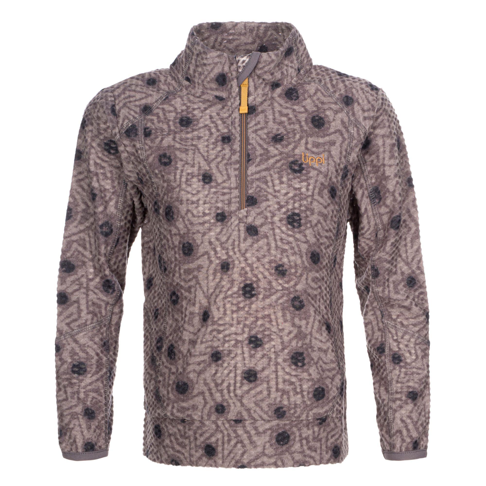 Poleron Niño Saltamontes Nano-F 1/4 Zip Print Gris Lippi-0