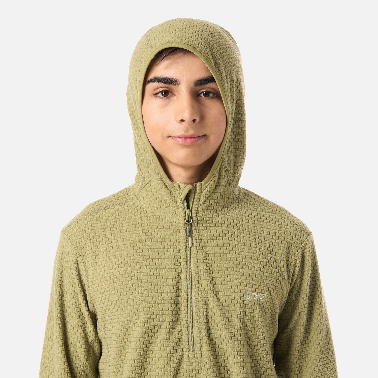Polerón Teen Boy Mild Nano-F 1/4 Zip Hoody Verde Lippi V26-3