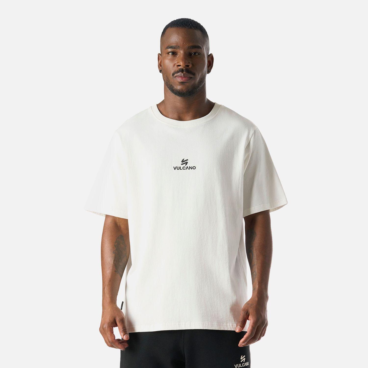 Polera Hombre Cool Down T-Shirt Blanco Vulcano-0