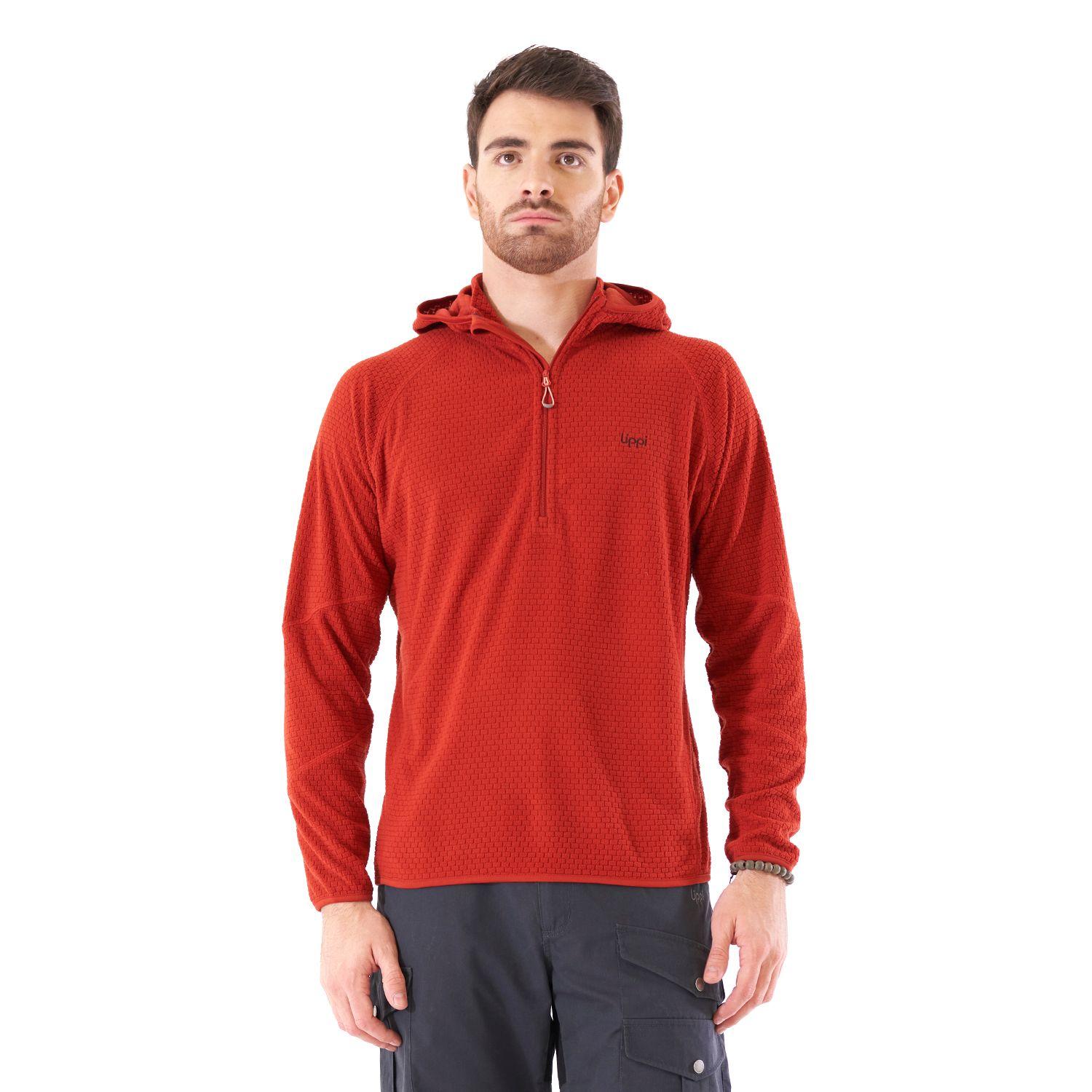 Poleron Hombre Jacaranda Nano-F 14 Zip Hoody Terracota Lippi V21-1