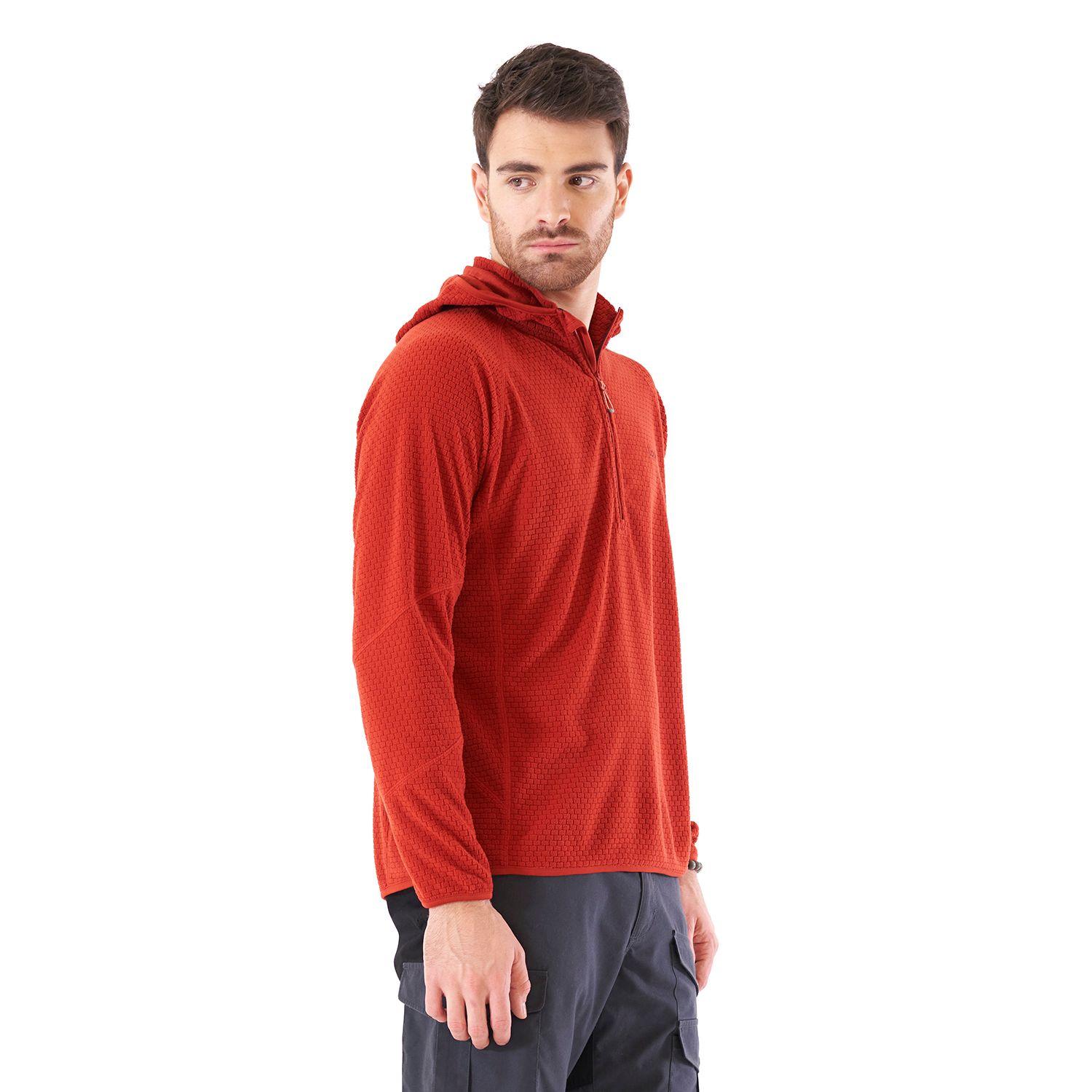Poleron Hombre Jacaranda Nano-F 14 Zip Hoody Terracota Lippi V21-2