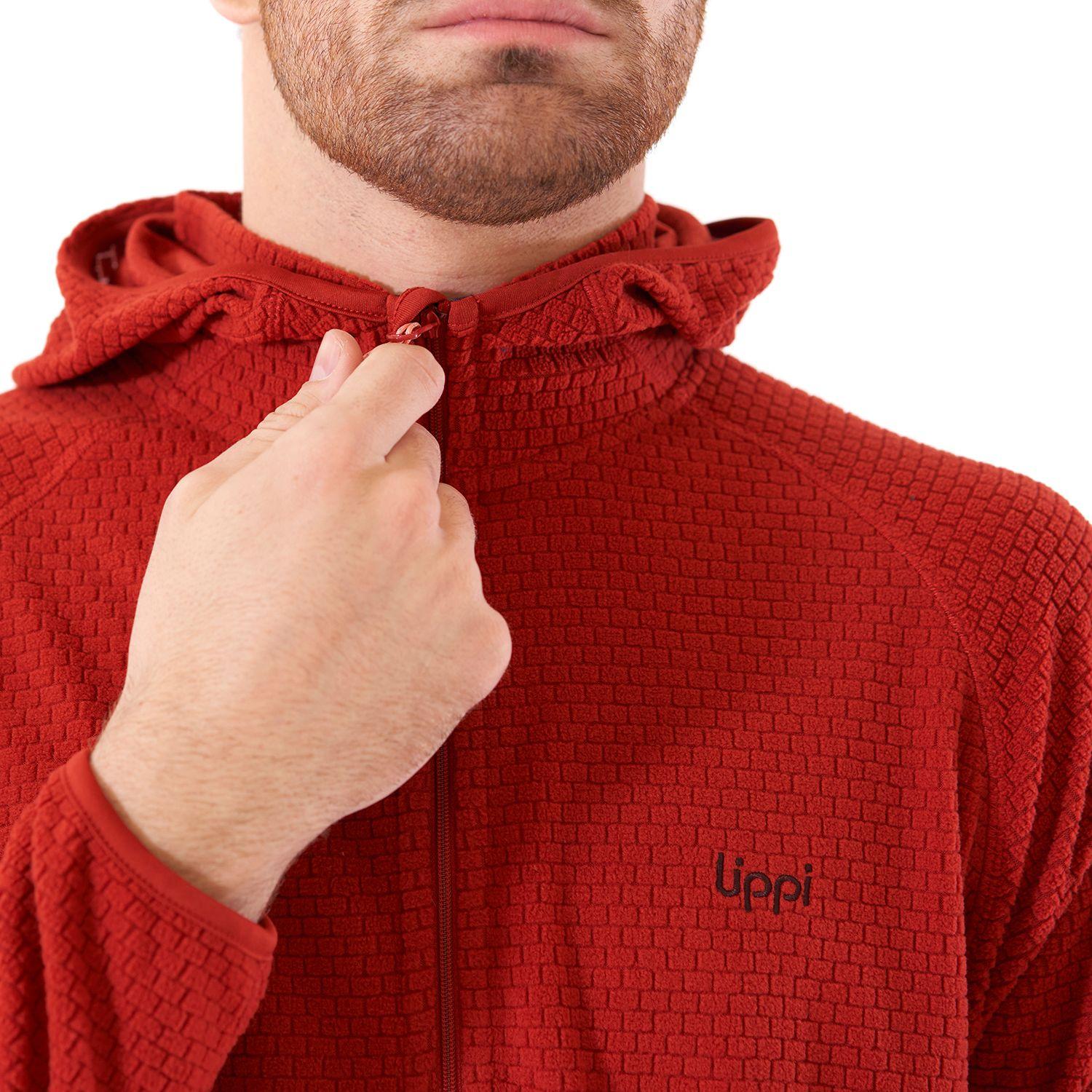 Poleron Hombre Jacaranda Nano-F 14 Zip Hoody Terracota Lippi V21-4