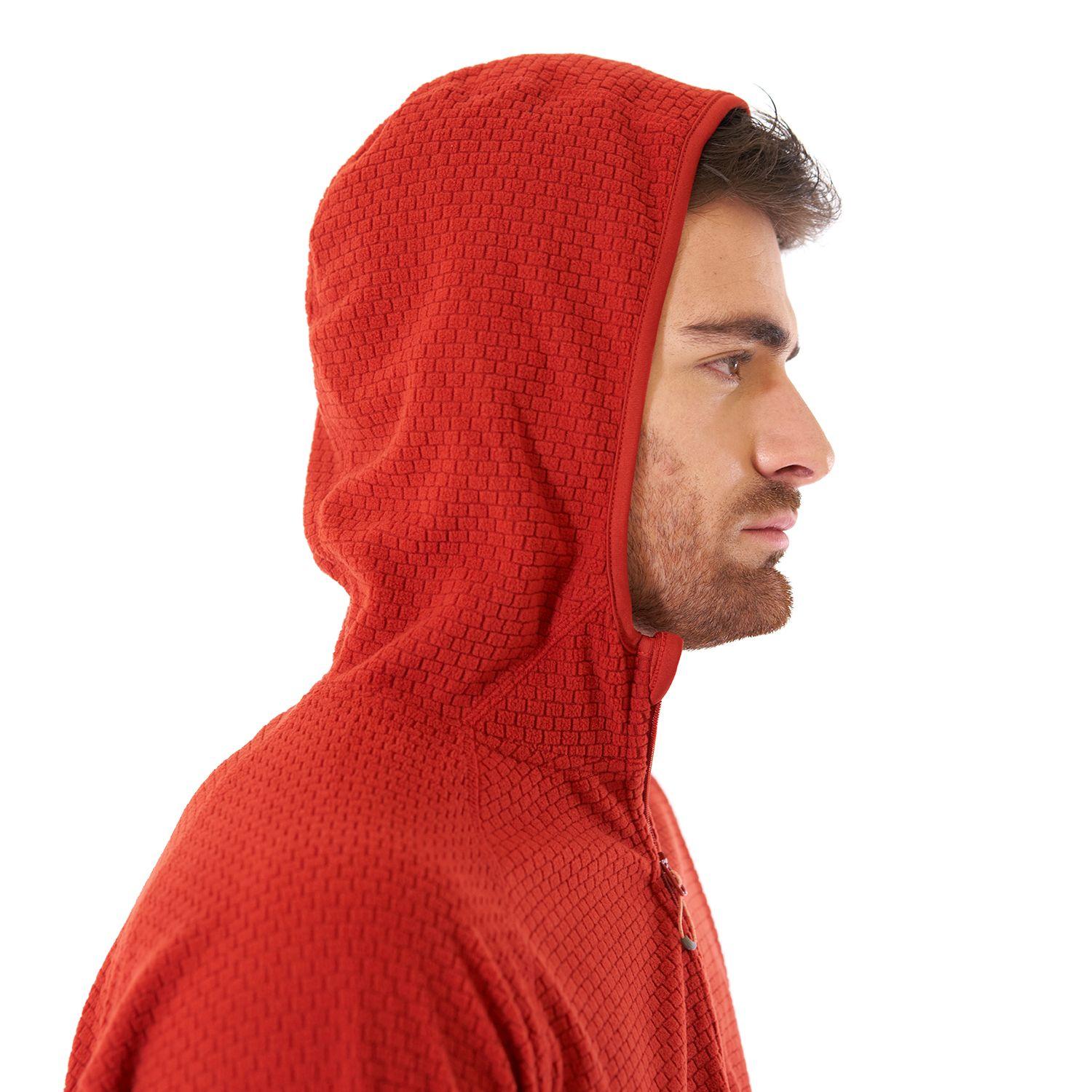 Poleron Hombre Jacaranda Nano-F 14 Zip Hoody Terracota Lippi V21-5
