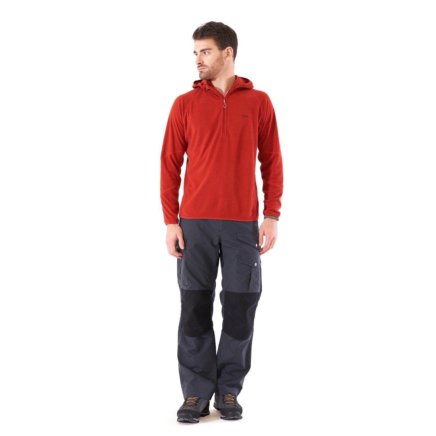 Poleron Hombre Jacaranda Nano-F 14 Zip Hoody Terracota Lippi V21-7